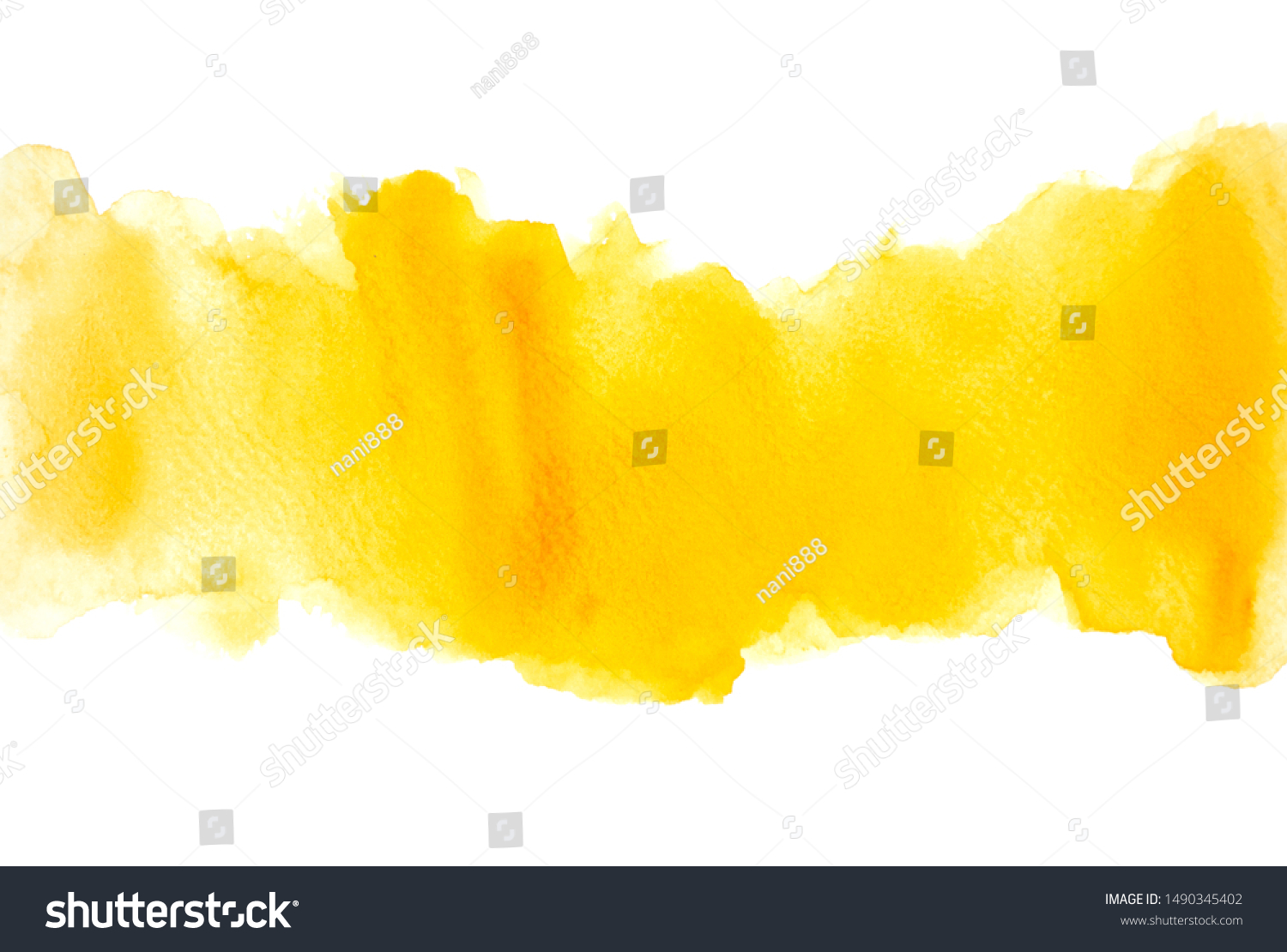 Warm Tone Color Yellow Watercolor Painting Stock Illustration ...