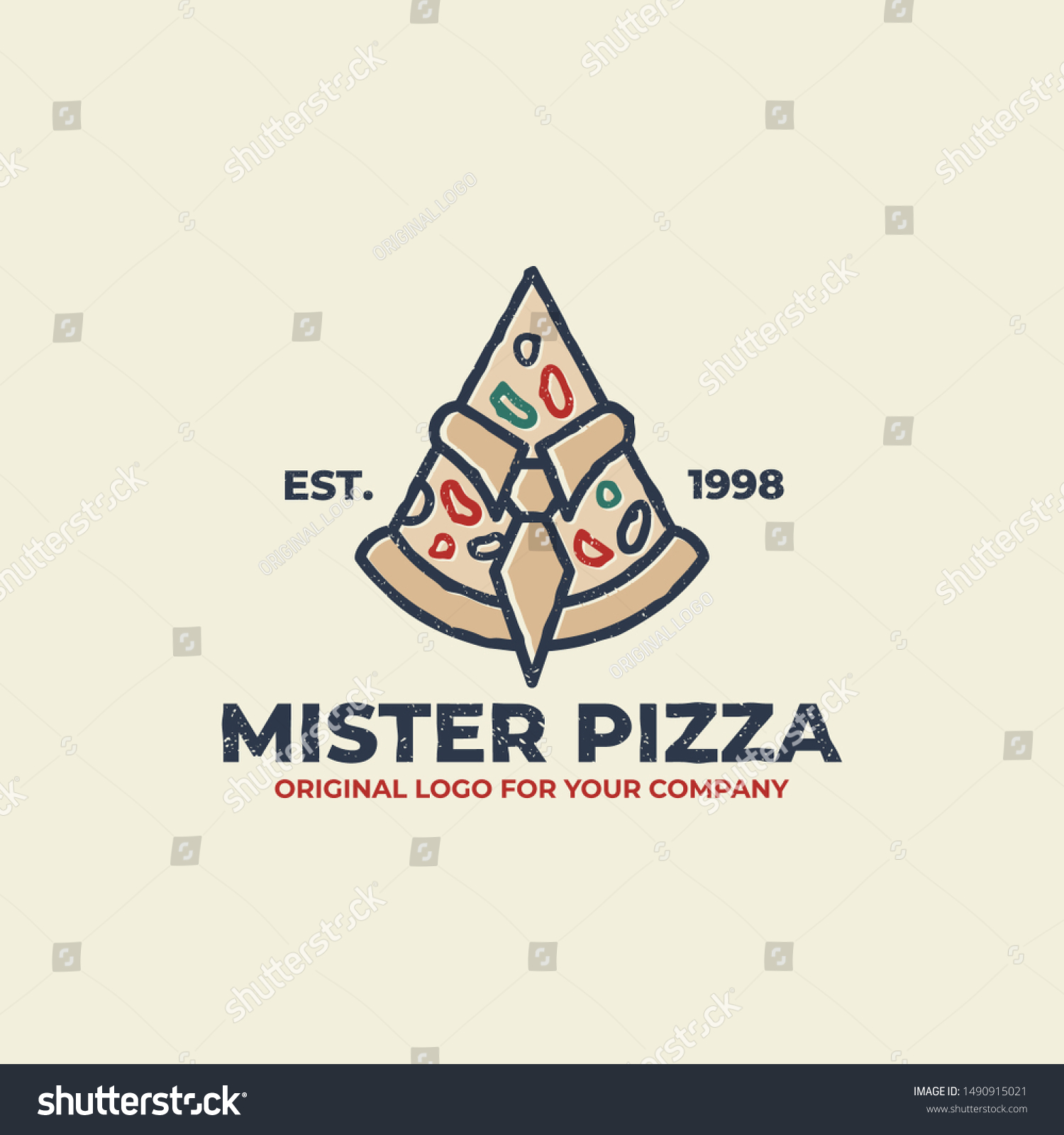 Mister Pizza Logo Vintage Food Logo Stock Vector (Royalty Free ...