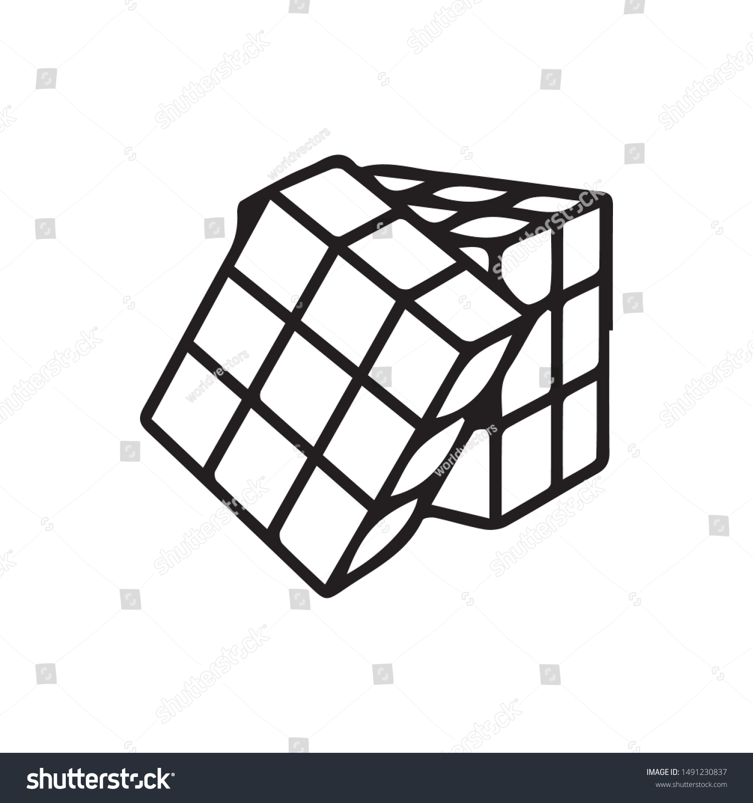 Кубик рубик иконка вектор