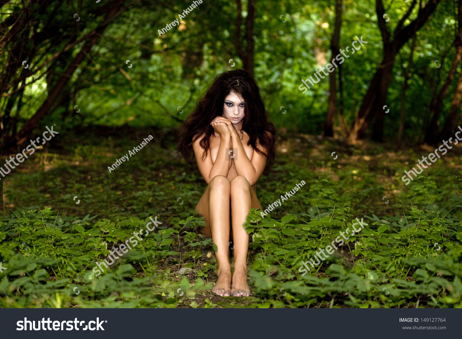Nude Girl In Forest