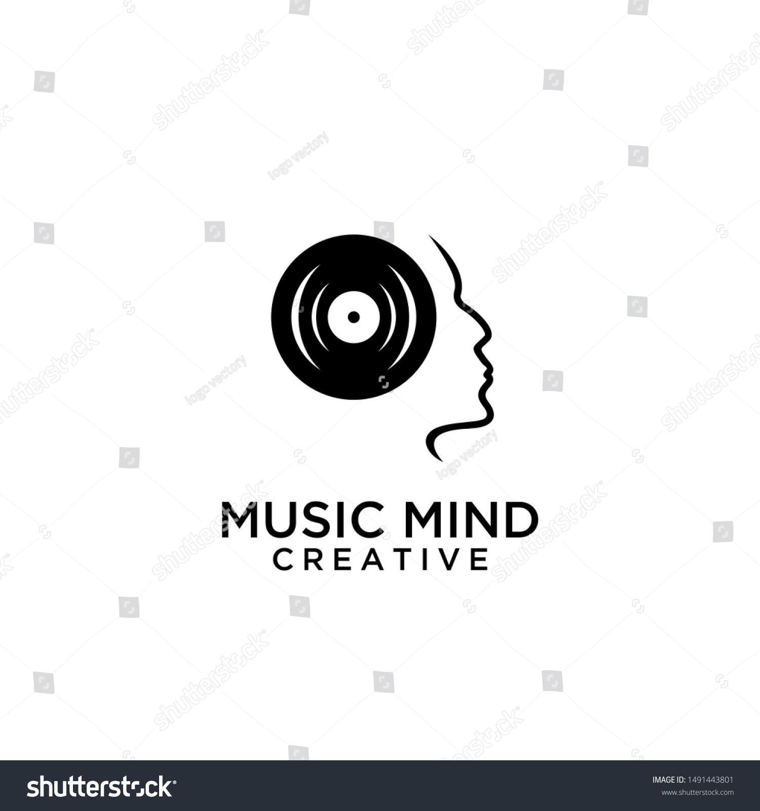 Women Music Logo Design Vector Illustration Stock Vector (Royalty Free ...