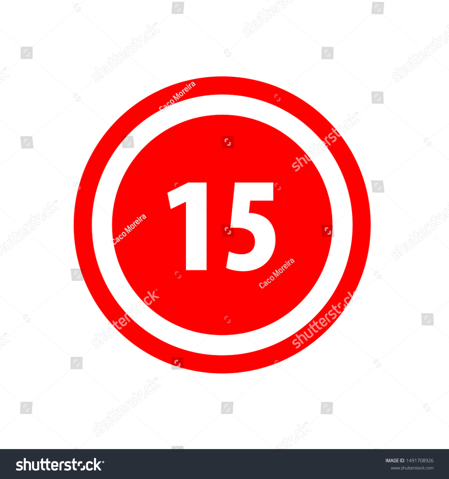 Number Circle Color Background White Stock Illustration 1491708926