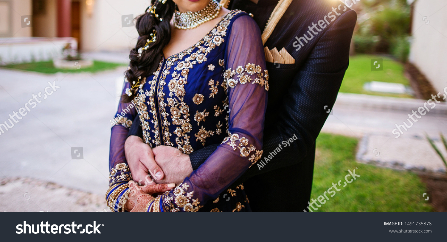 Pakistani Indian Bride Hugging Showing Wedding Stock Photo Shutterstock