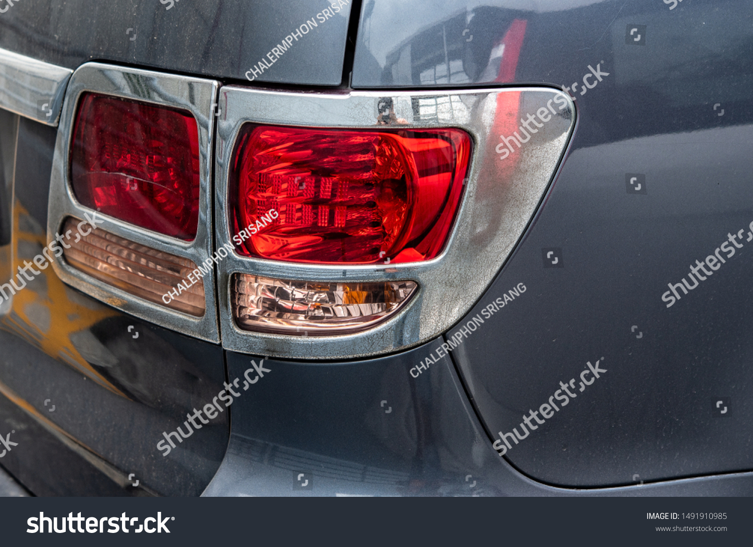 Car Tail Lights Separate White Background Stock Photo 1491910985 ...