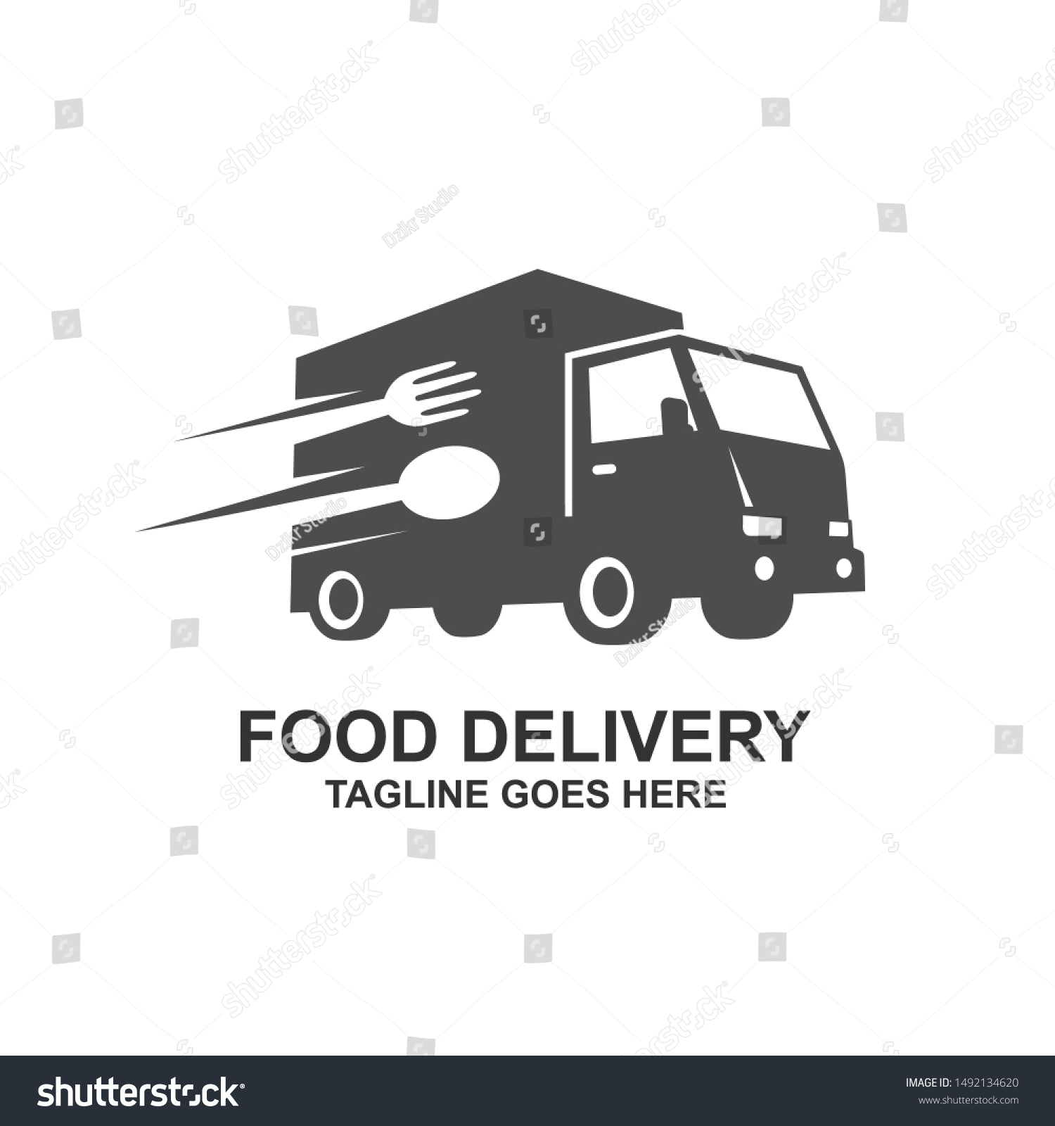 Food Delivery Service Logo Design Stock Vector (royalty Free 