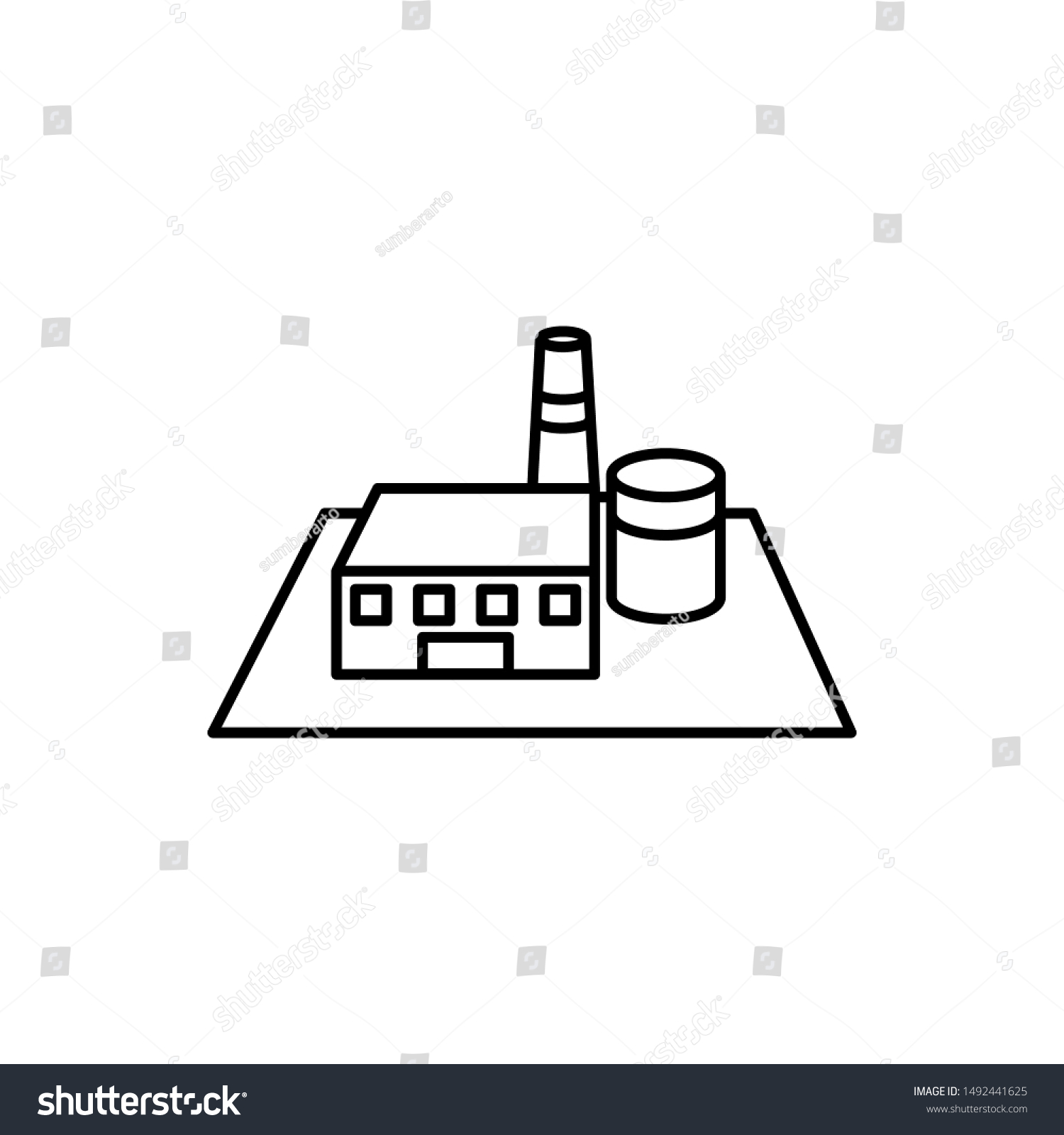 Factory Illustration Icon Design Template Stock Vector (royalty Free 