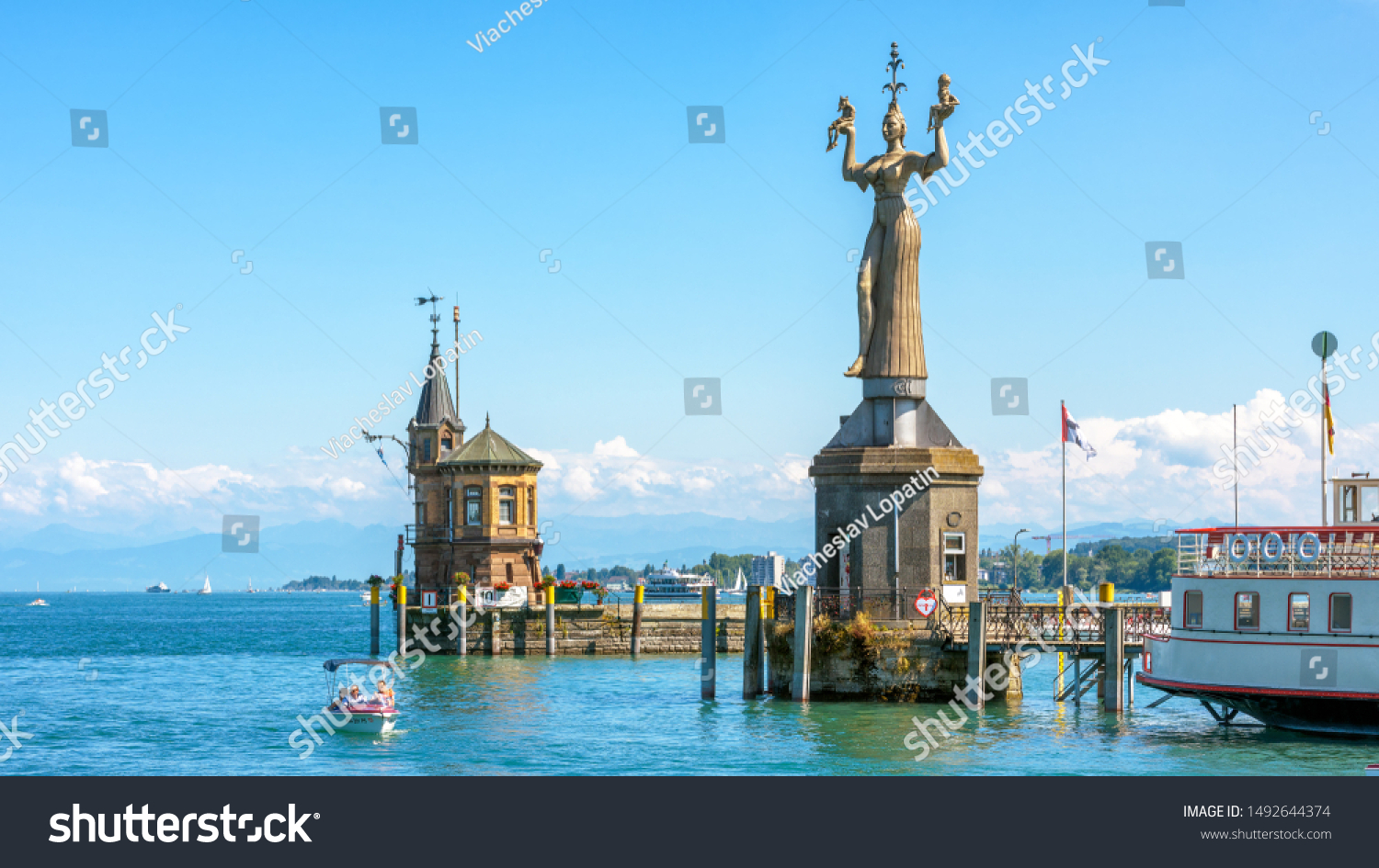 Imperia Big Statue Harbour Constance Germany Stock Photo 1492644374 ...