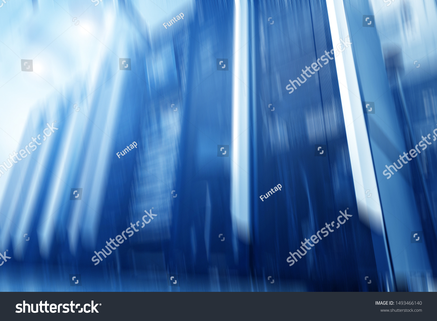 Abstract Modern Blue Datacenter Blurred Server Stock Photo 1493466140 ...