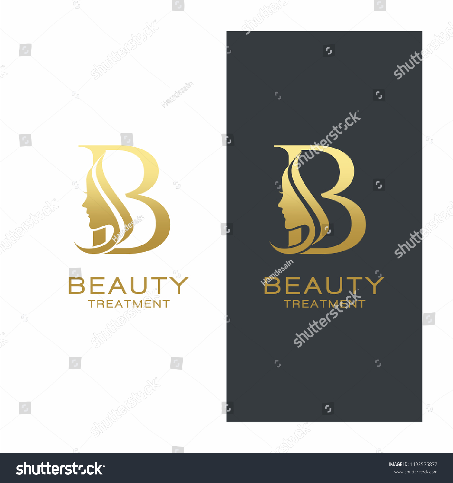 Letter B Beauty Logo Vector Template Stock Vector (Royalty Free ...