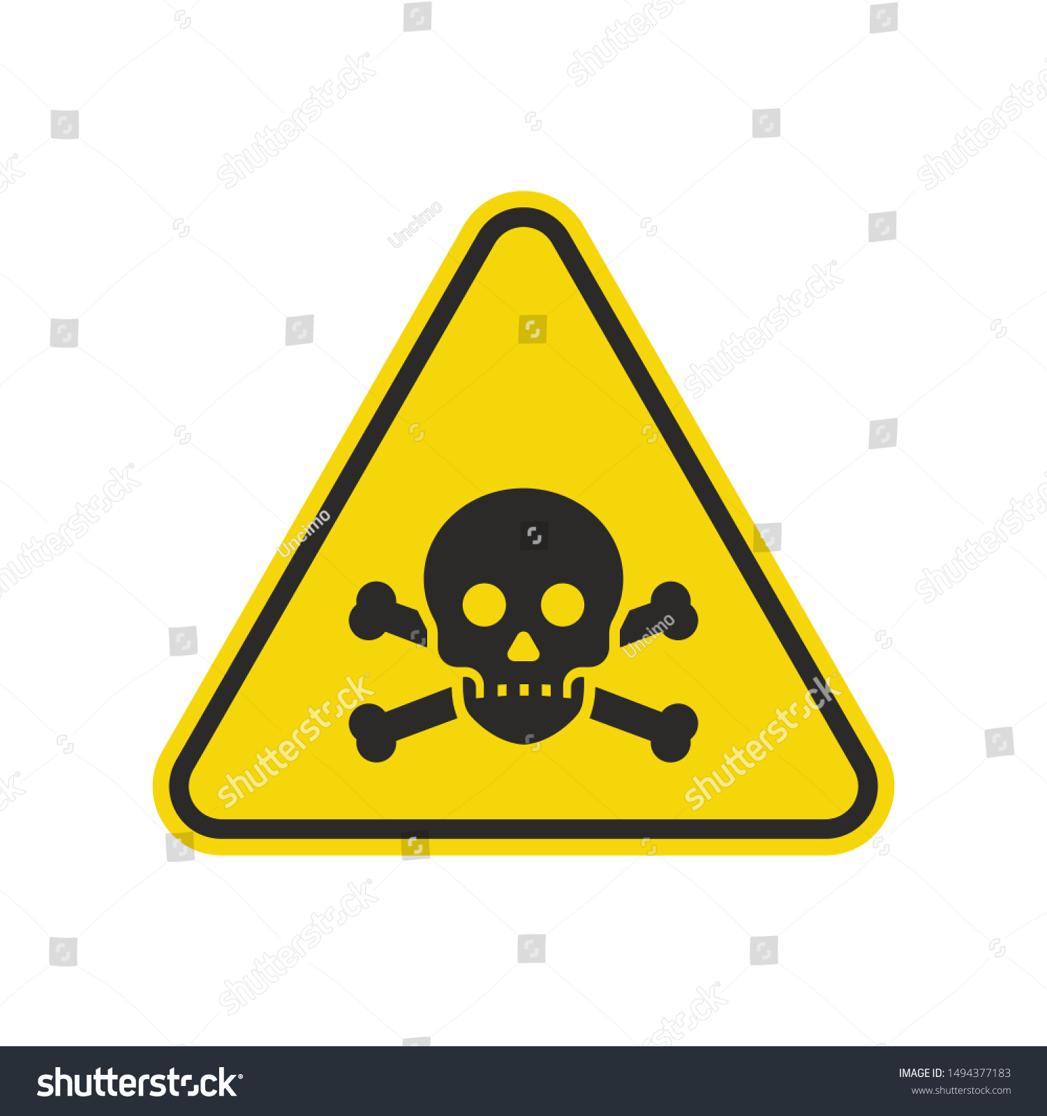 Toxic Poison Sign Isolated On White Stock Vector (Royalty Free ...