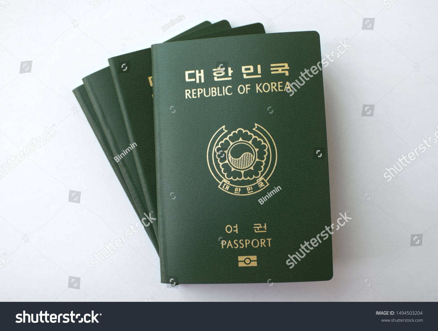 Republic Korea Passport Isolated White Background Stock Photo ...