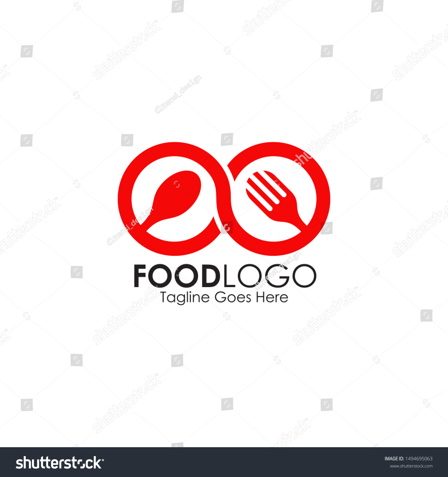 Food Restaurant Logo Design Inspiration Spoon Stock Vector (Royalty ...