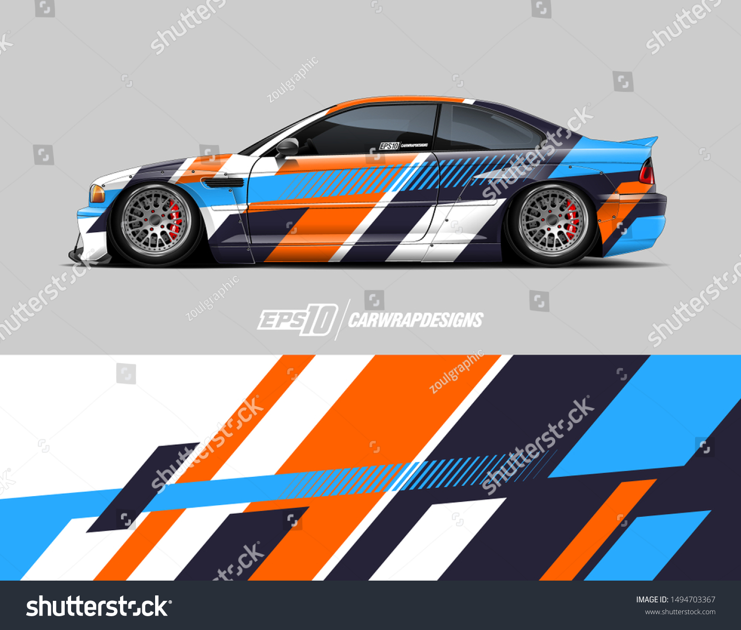 Car Wrap Graphic Abstract Racing Strip Stock Vector (Royalty Free ...