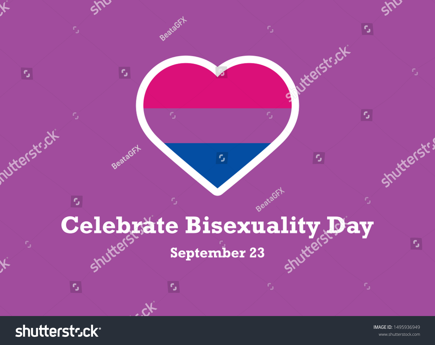 Celebrate Bisexuality Day Vector Bisexual Pride Stock Vector Royalty