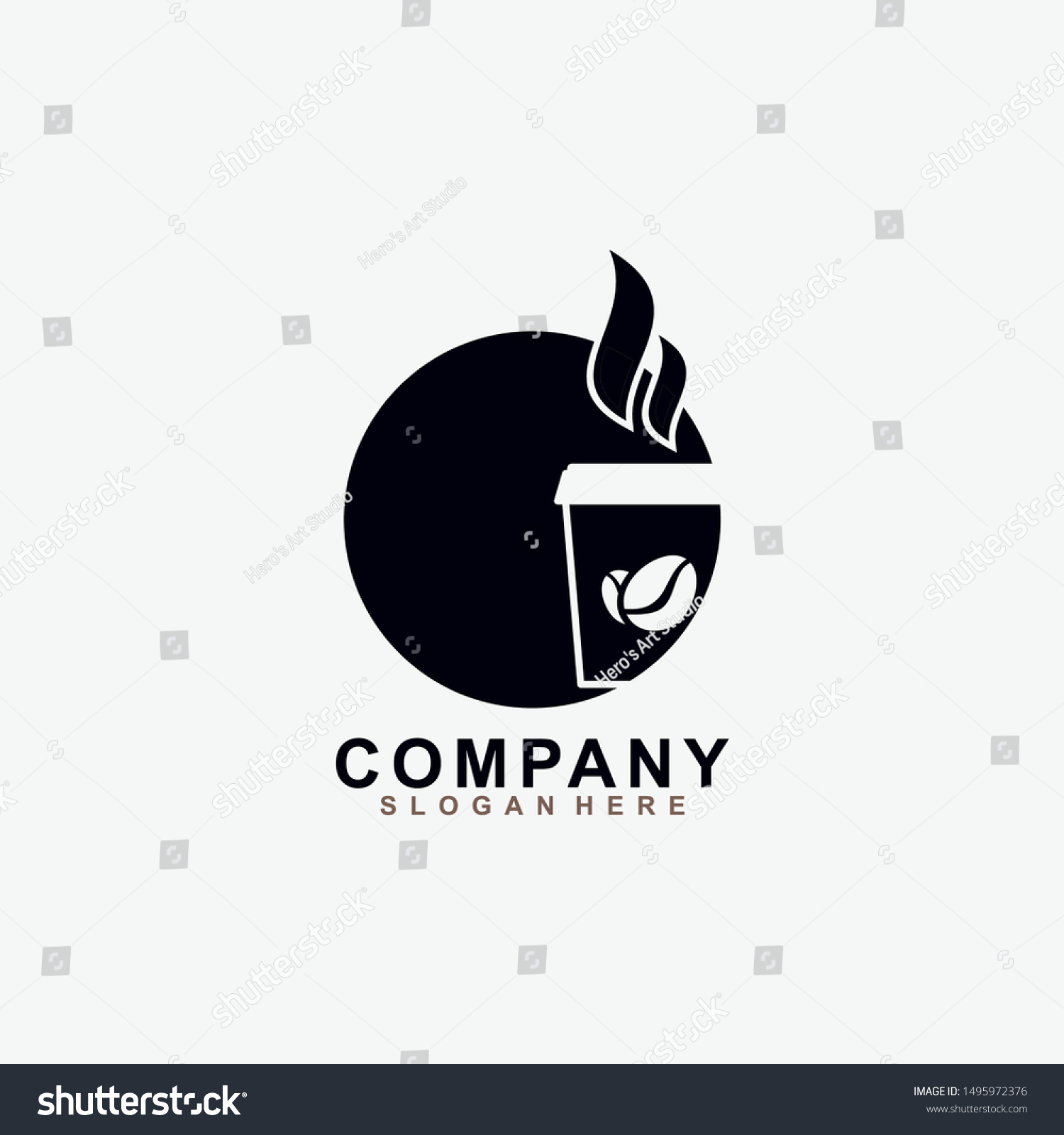 Coffe Logo Isolated Circle Shape Coffee Stock Vector (Royalty Free ...