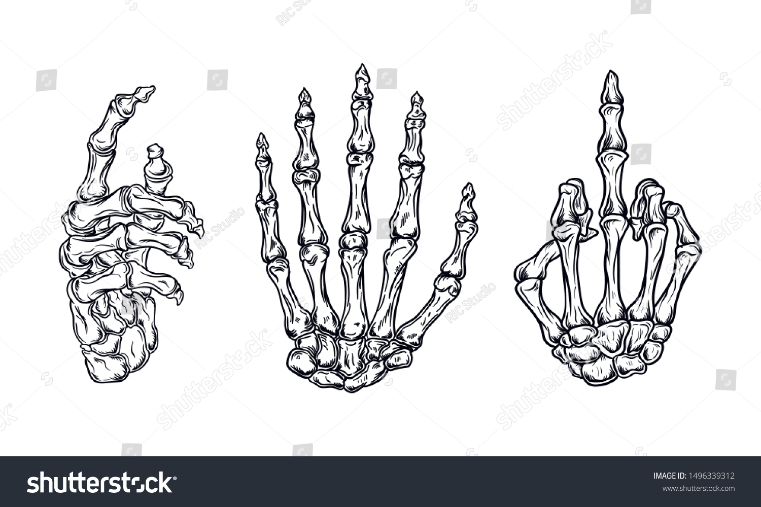 Рука скелета держит
