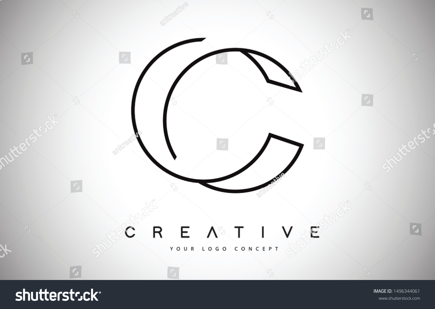 C Letter Logo Monogram Design Creative Stock Vector (Royalty Free ...