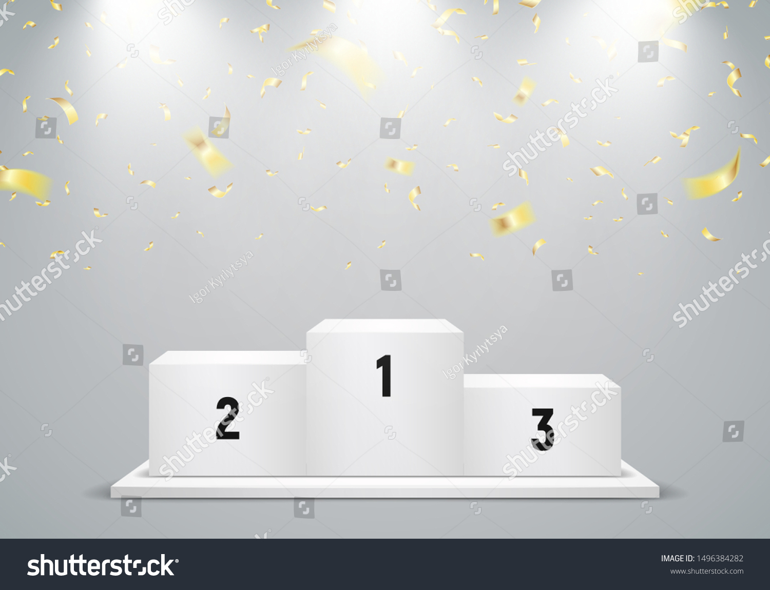 Winners Podium On Light Background Falling Stock Vector (Royalty Free ...