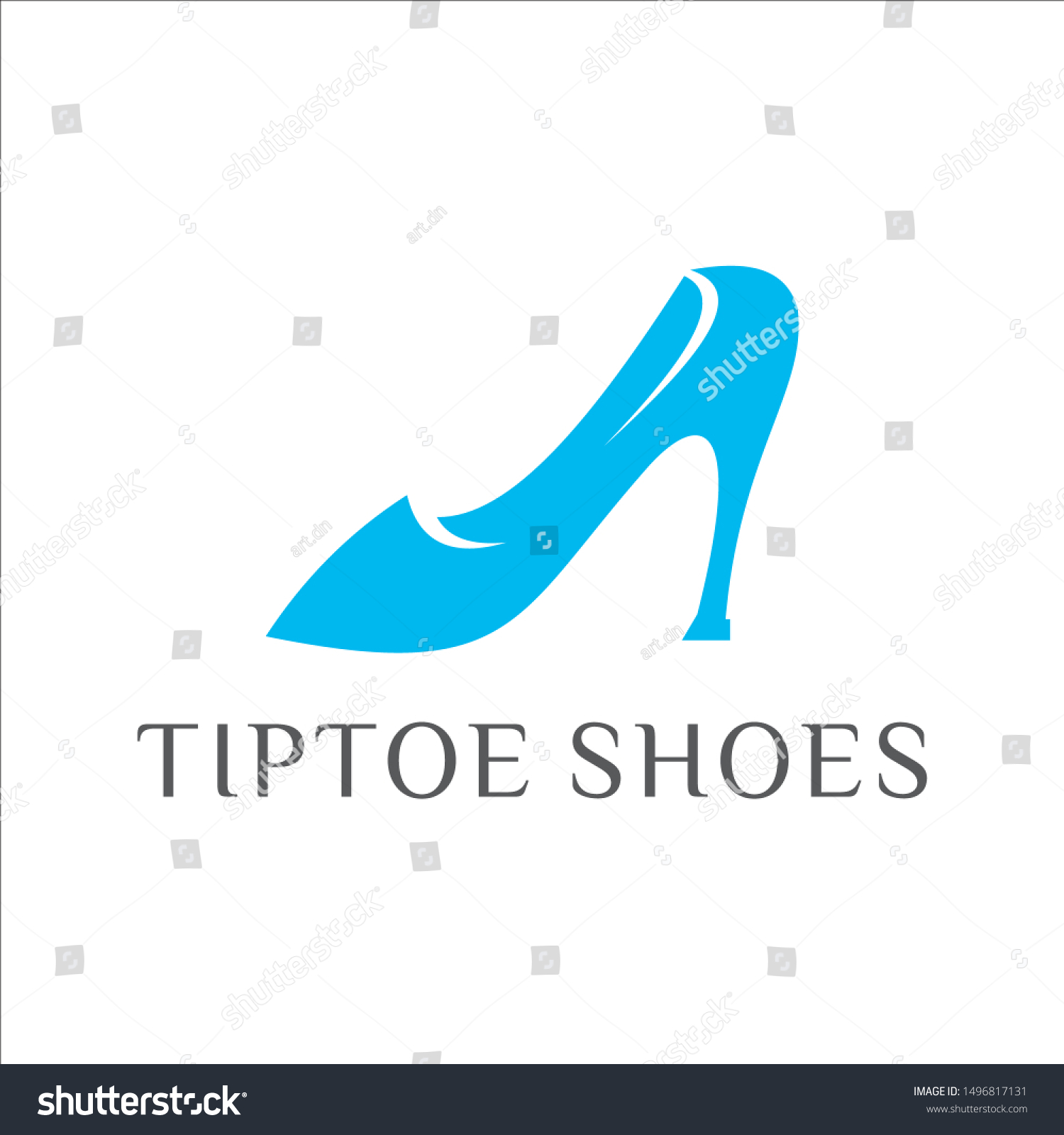 Simple Tiptoe Shoes Logo Design Stock Vector (Royalty Free) 1496817131 ...