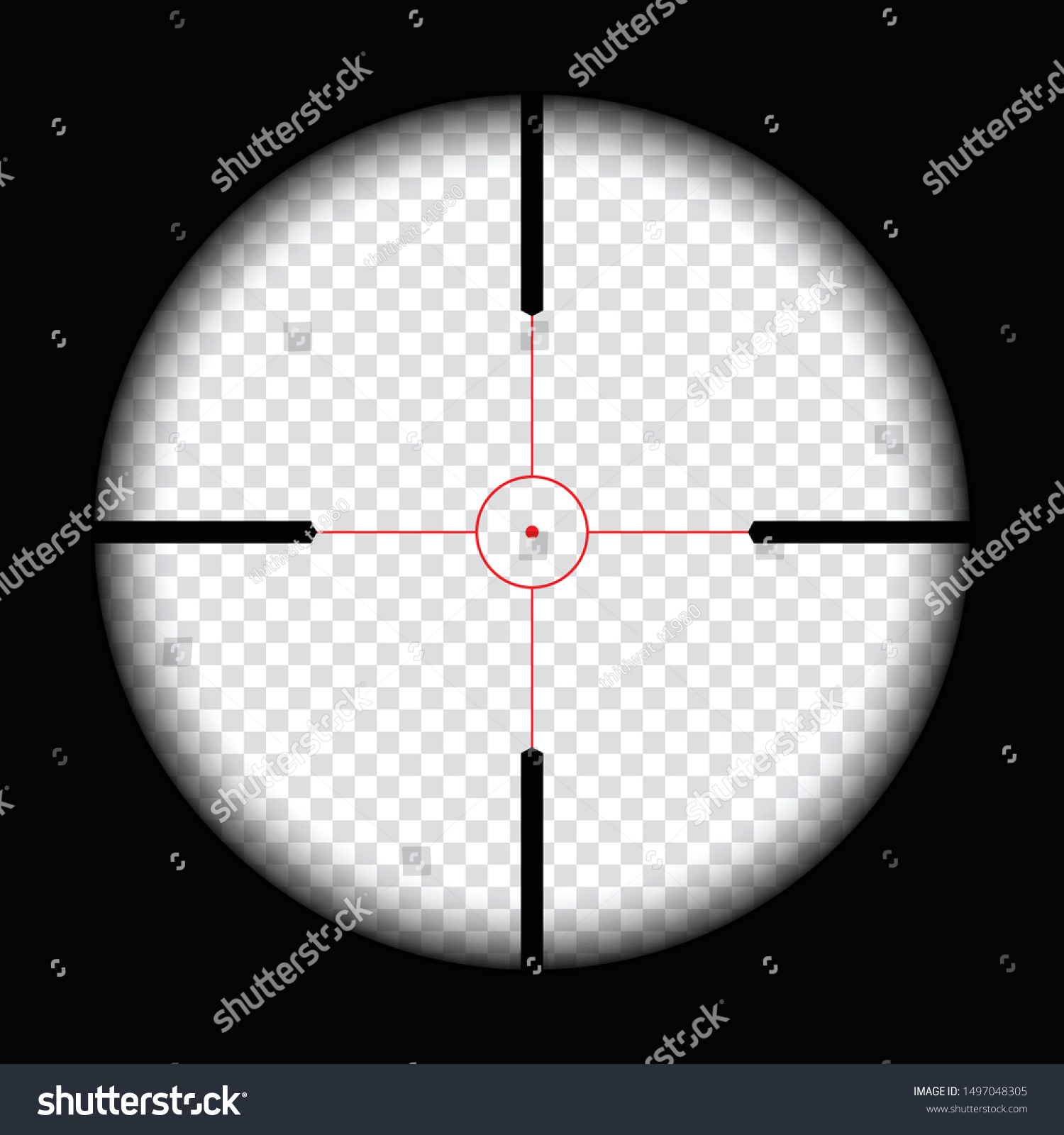 Realistic Sniper Scope Crosshairs View Sniper Stock Vector (Royalty ...