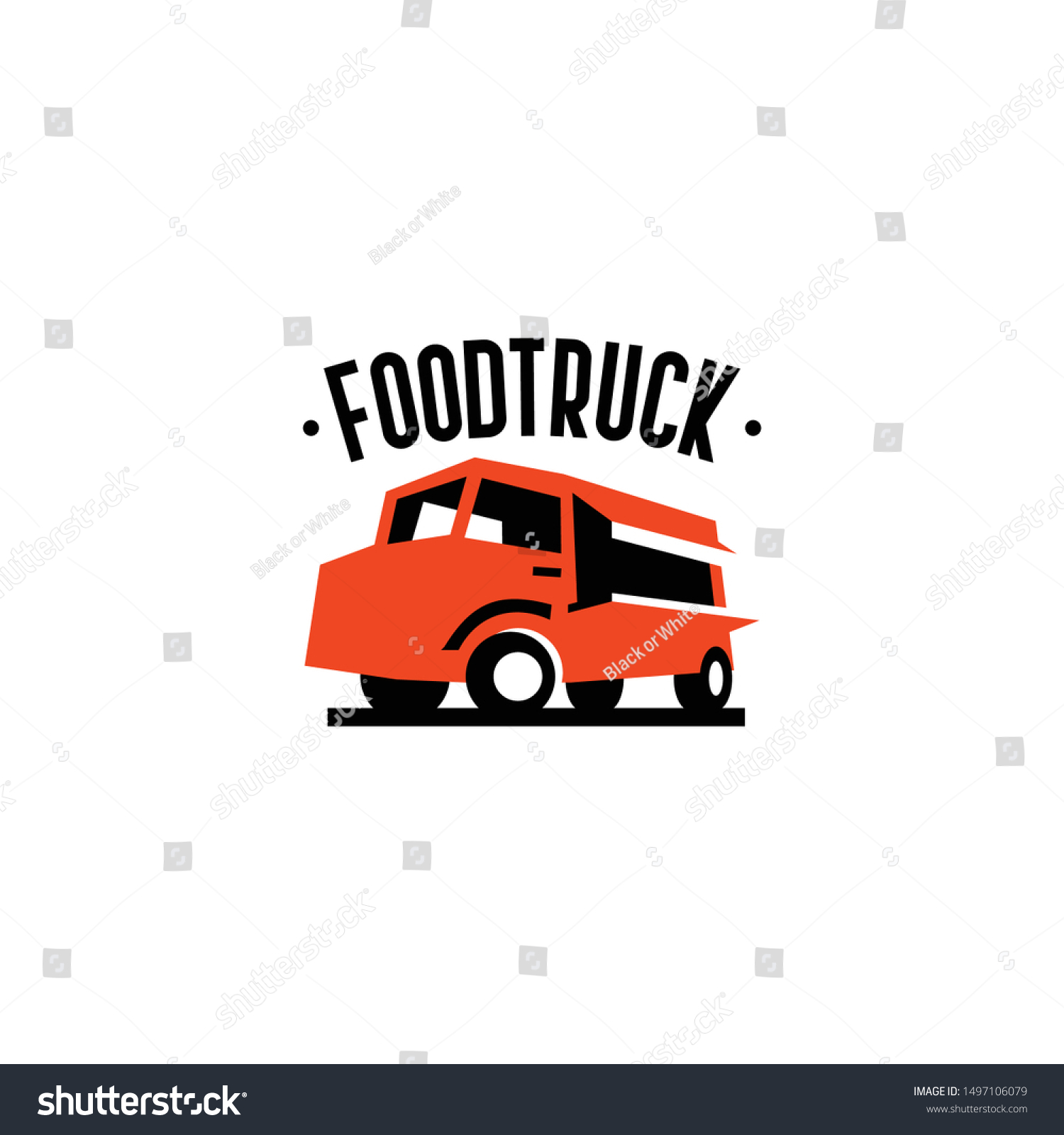 Food Truck Logo Design Vector Stock Vector (Royalty Free) 1497106079 ...