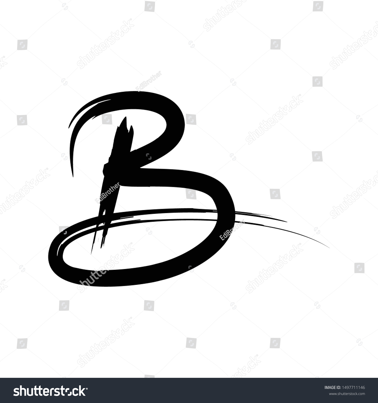 Letter B Logo Initial Simple Font Stock Vector (Royalty Free ...