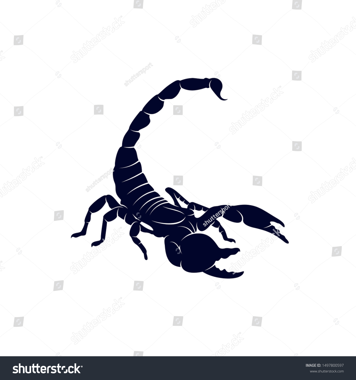 Скорпион эмблема вектор