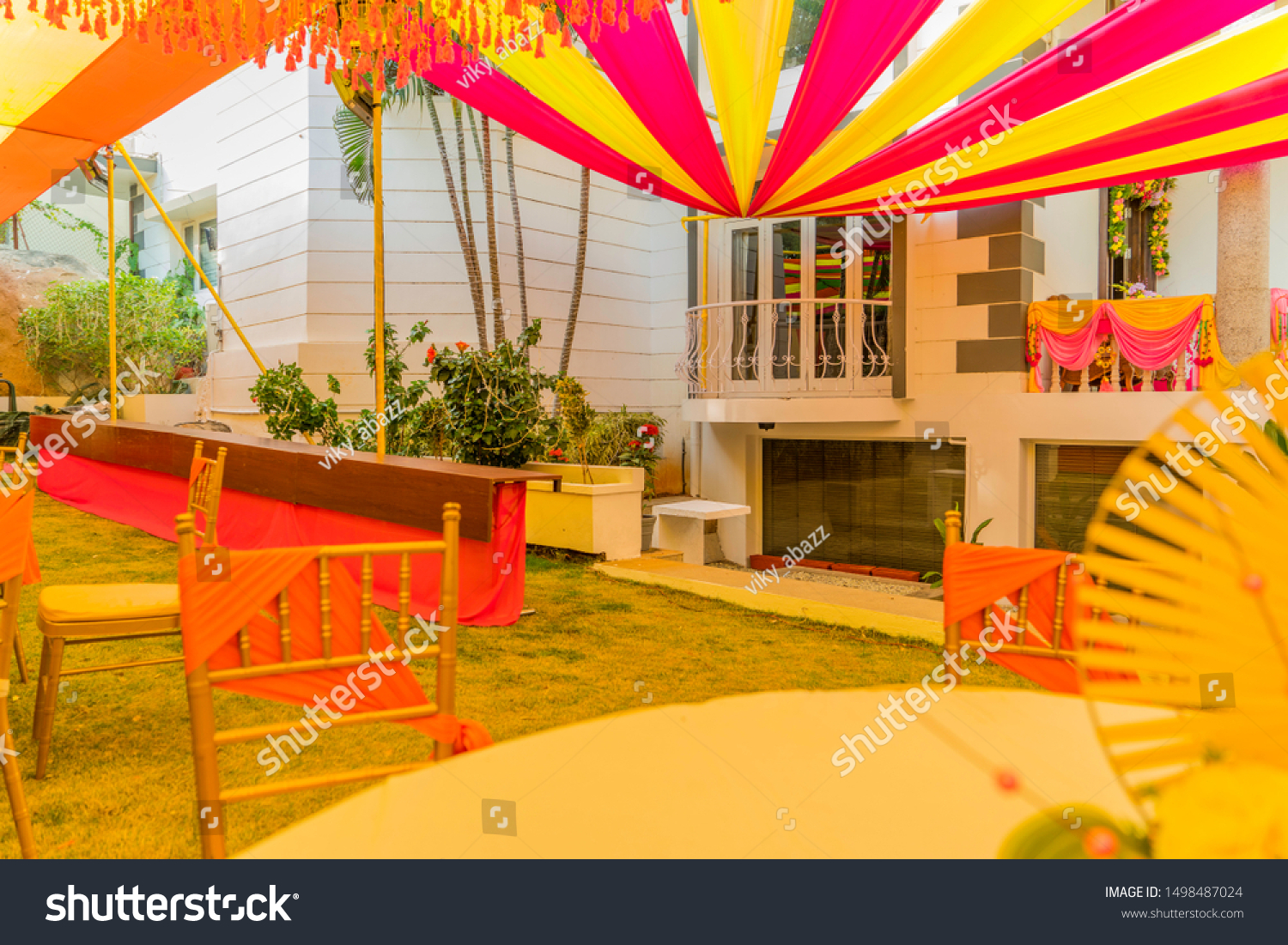 Indian Wedding Rajasthani Traditional Wedding Decorations Stock Photo ...