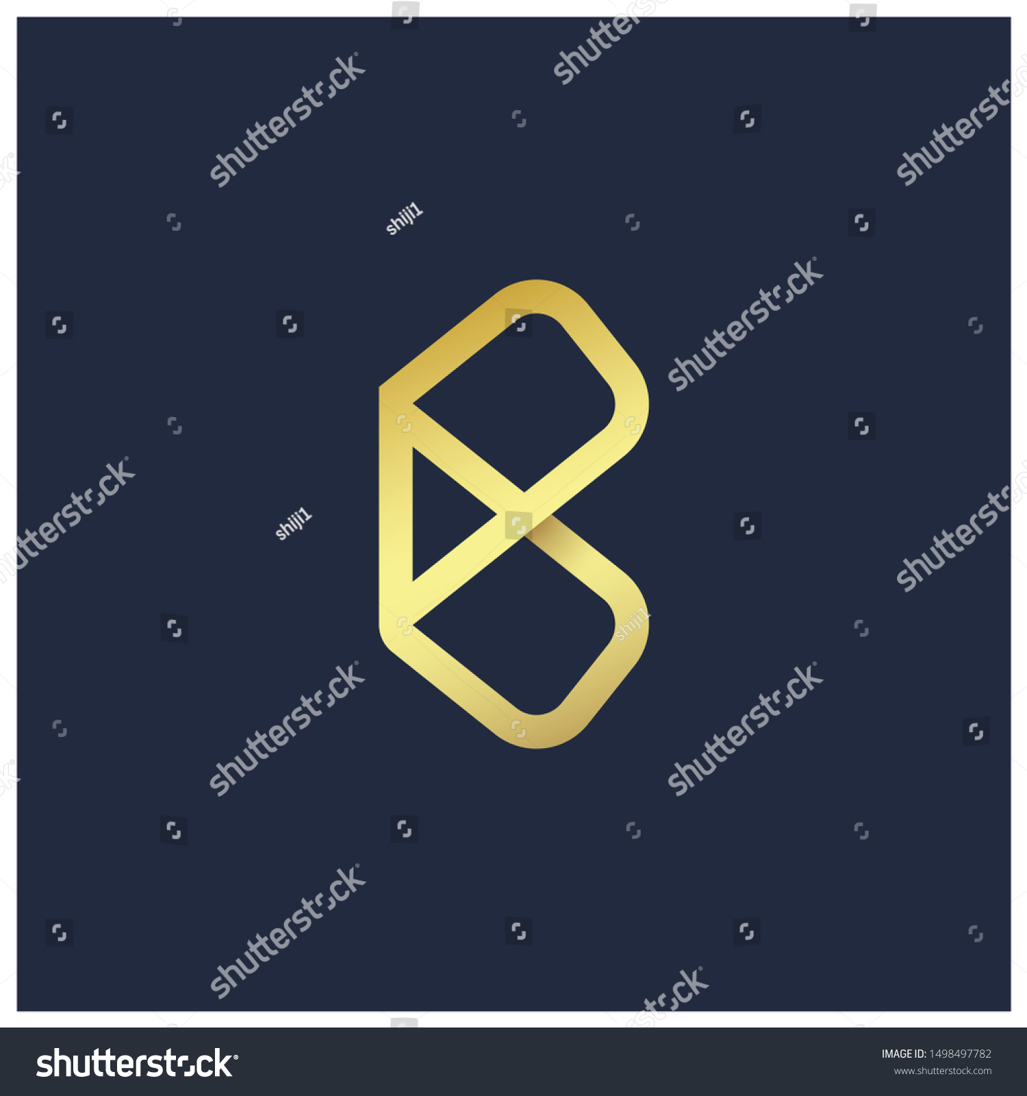 B Letter Monogram Modern Logo Design Stock Vector (Royalty Free ...