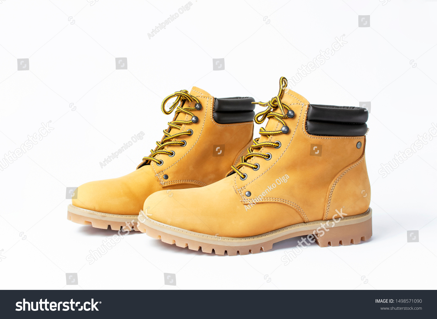yellow winter shoes