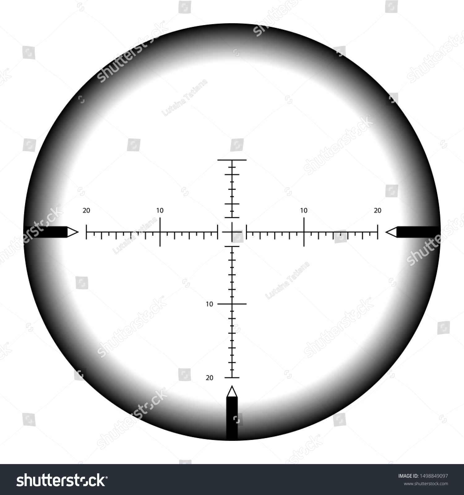 Realistic Sniper Sight Measurement Marks Sniper Stock Illustration ...