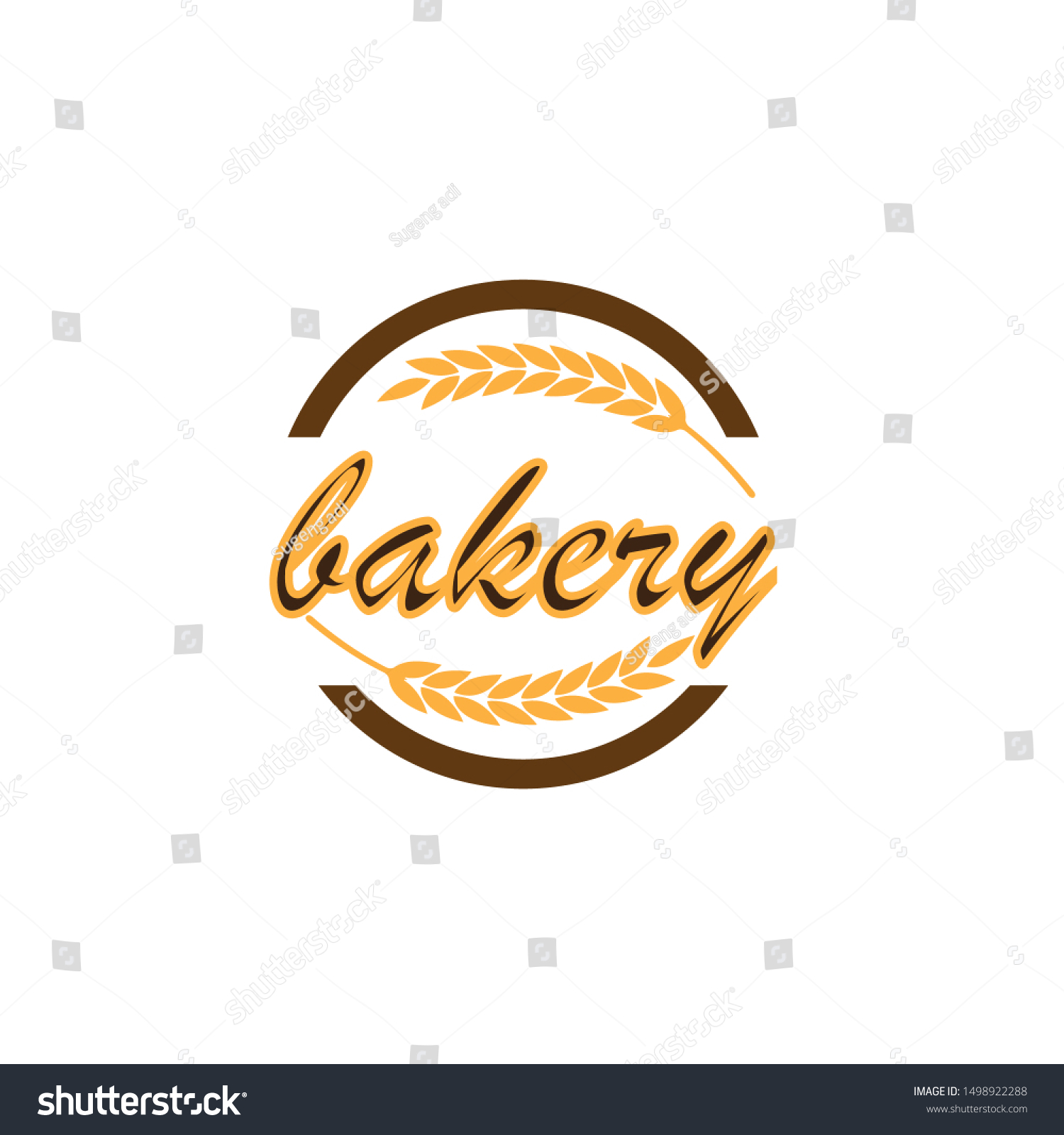 Bakery Logo Badge Wheat Stock Vector (Royalty Free) 1498922288 ...