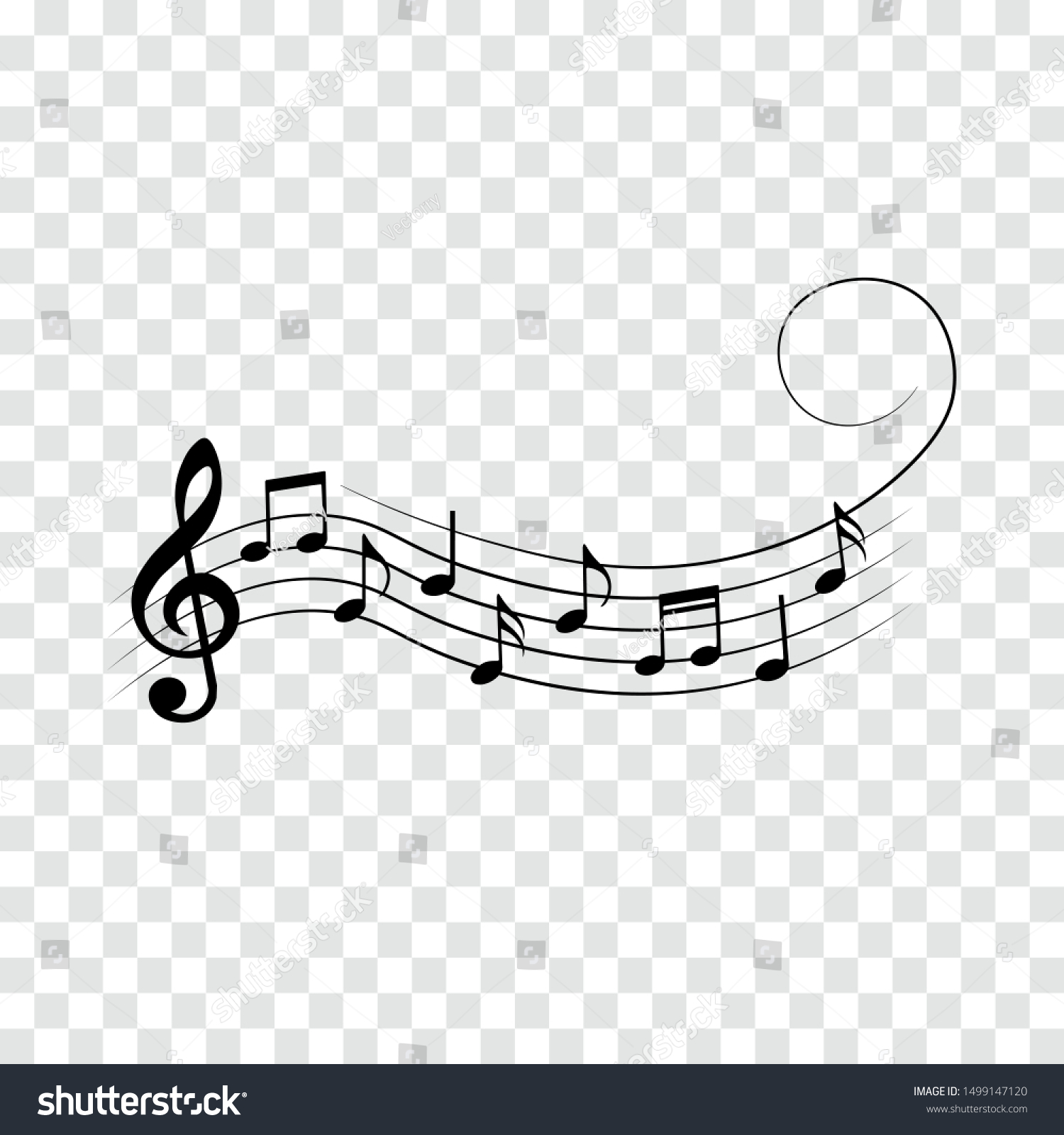 Music Notes Swirl Vector Illustration Stock Vector (Royalty Free ...