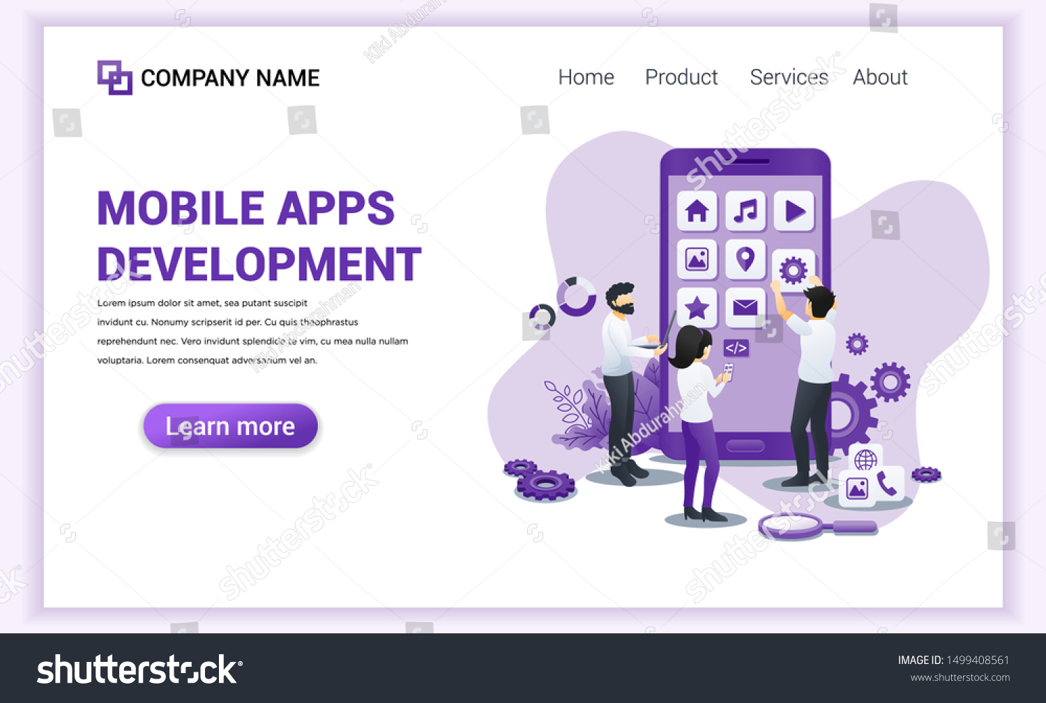 Modern Flat Design Concept Mobile App Stock Vector (royalty Free 