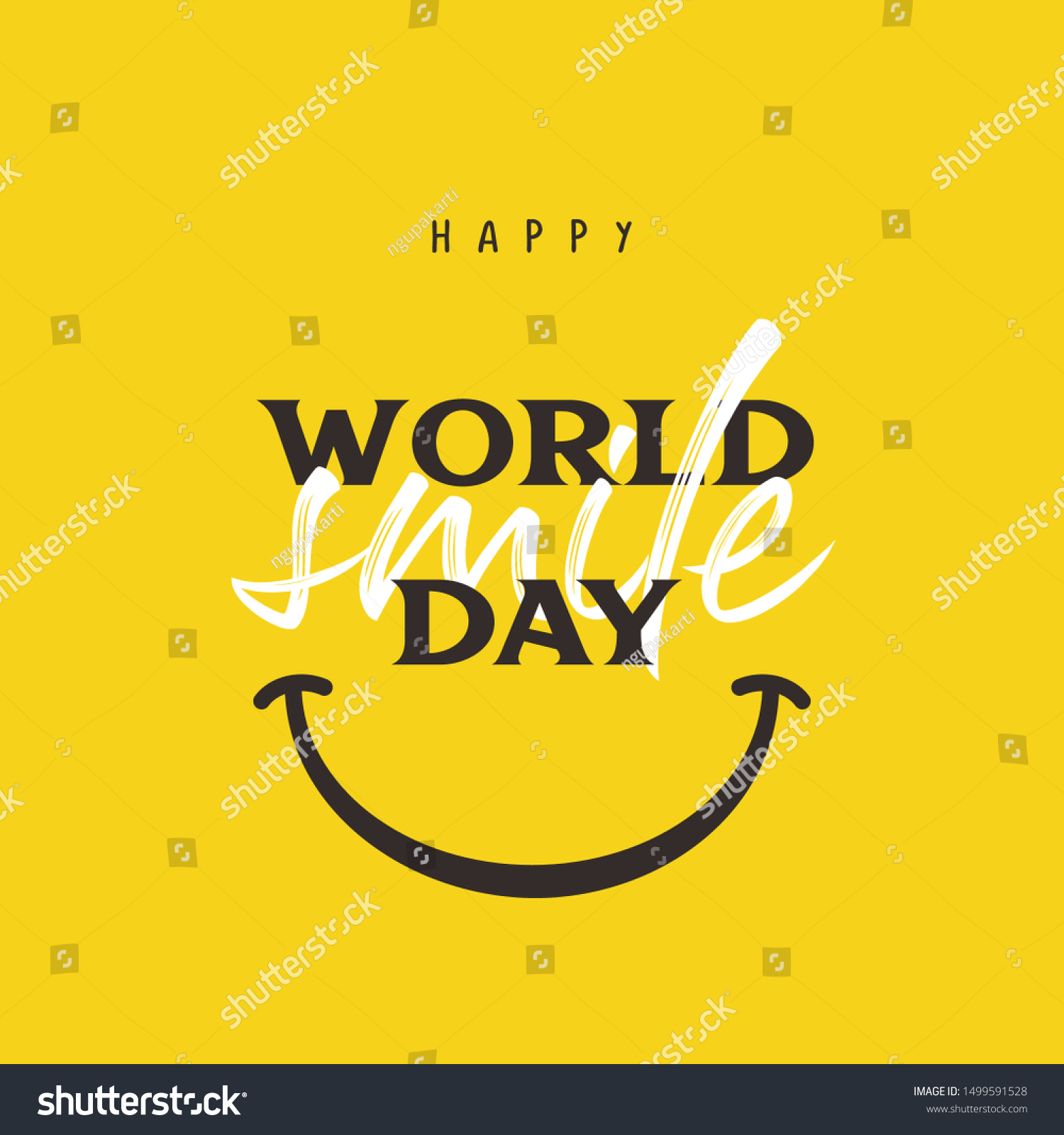 Happy World Smile Day Banner Vector Stock Vector (Royalty Free