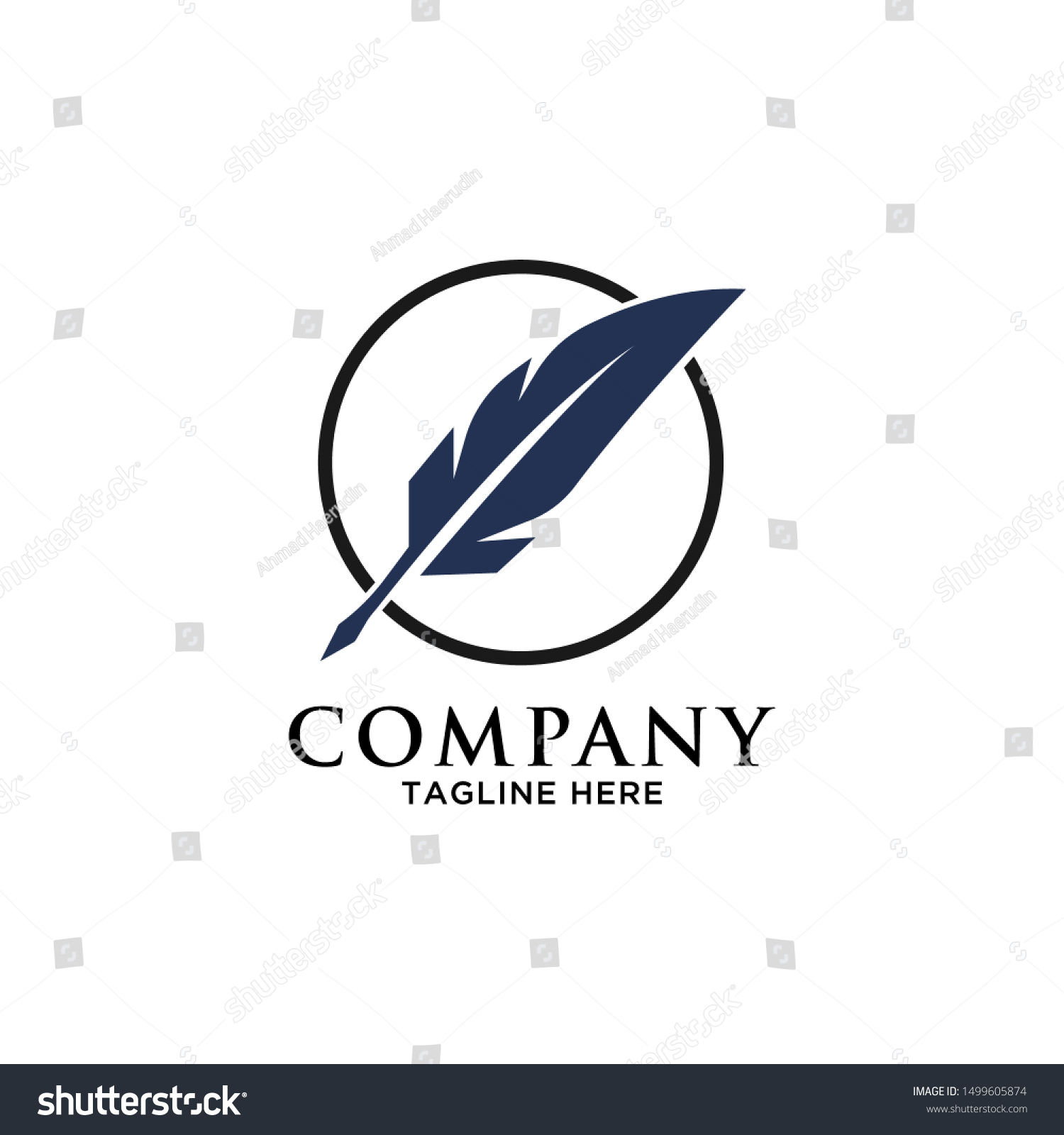 Lawyer Law Firm Logo Design Feather Stock Vector (Royalty Free ...