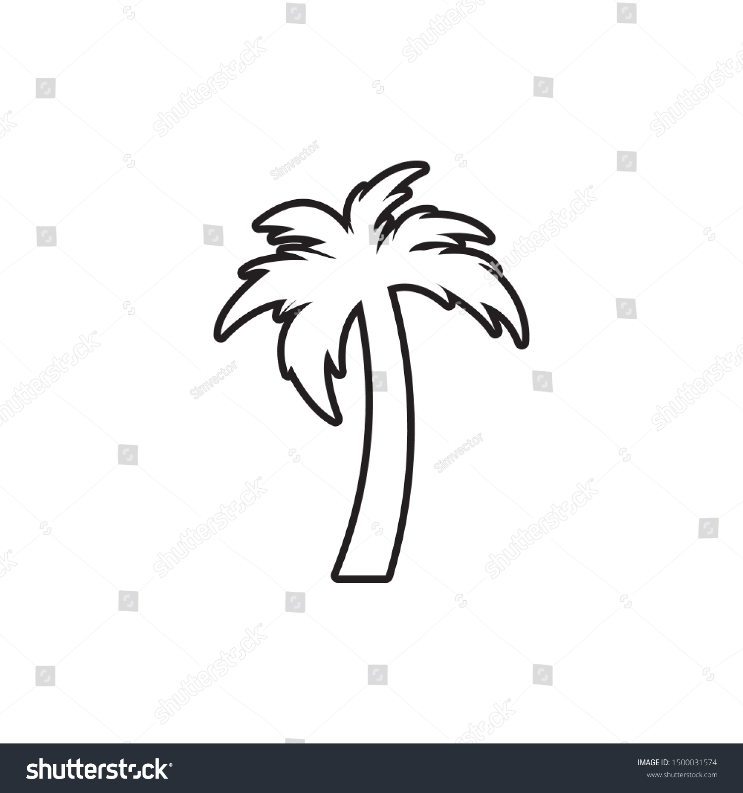 Palm Tree Graphic Design Template Vector Stock Vector (Royalty Free ...