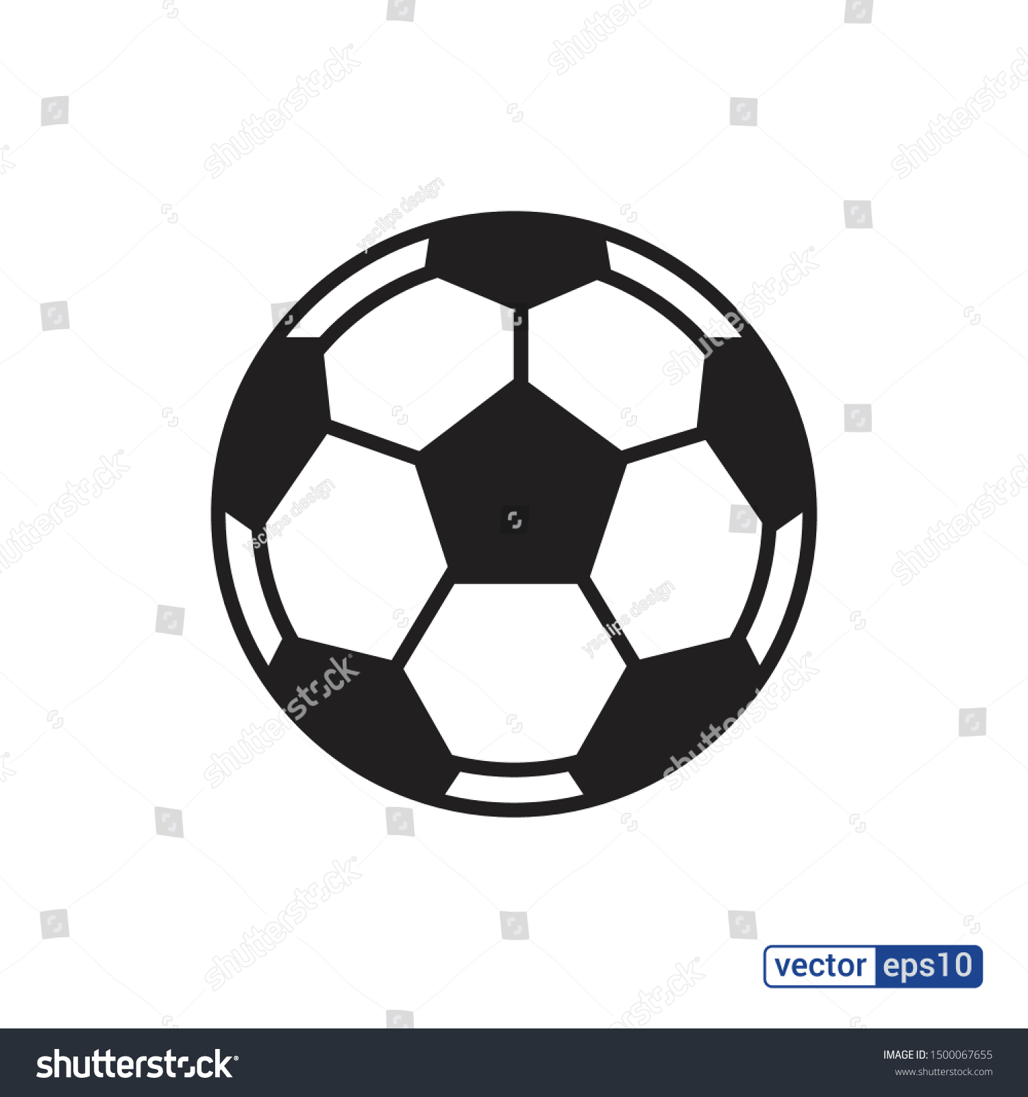 Soccer Ball Icon Flat Vector Illustration Stock Vector (Royalty Free ...