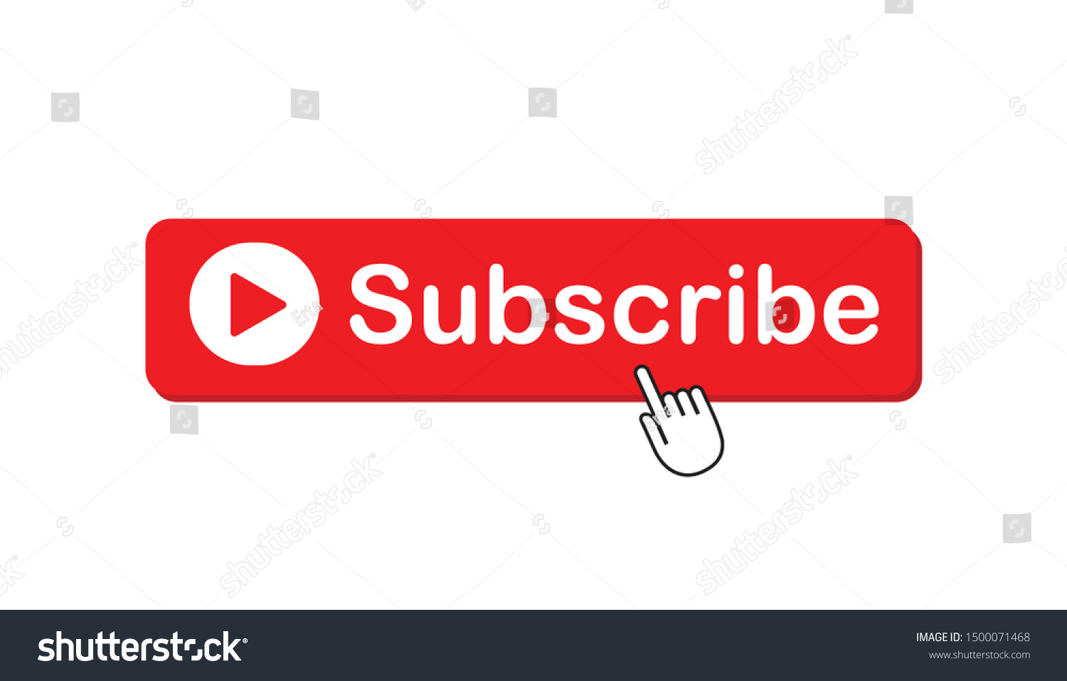 Subscribe Button Color Finger Cursor Vector Stock Vector (Royalty Free ...