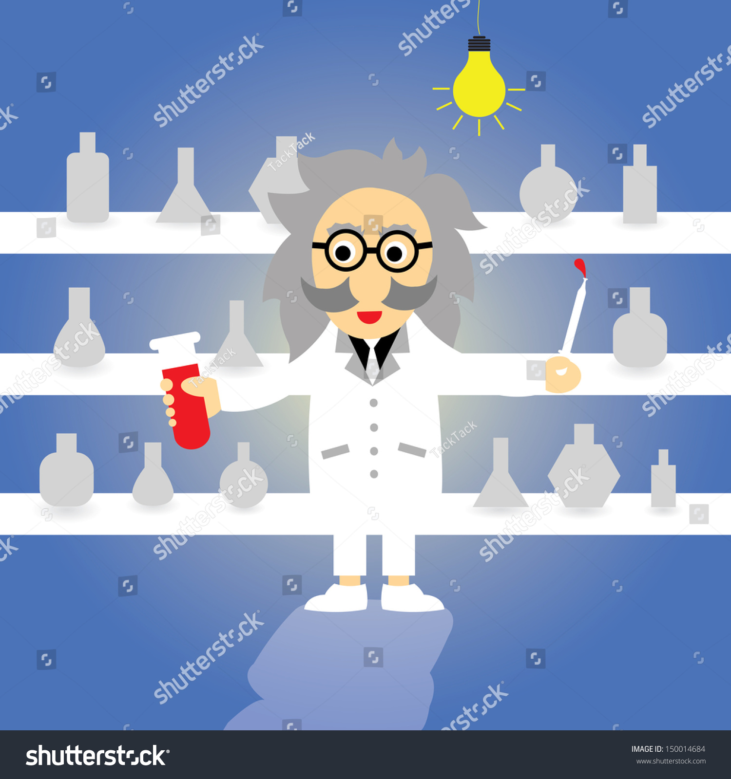 Science Professor Vector Cartoon Style Stock Vector (Royalty Free ...