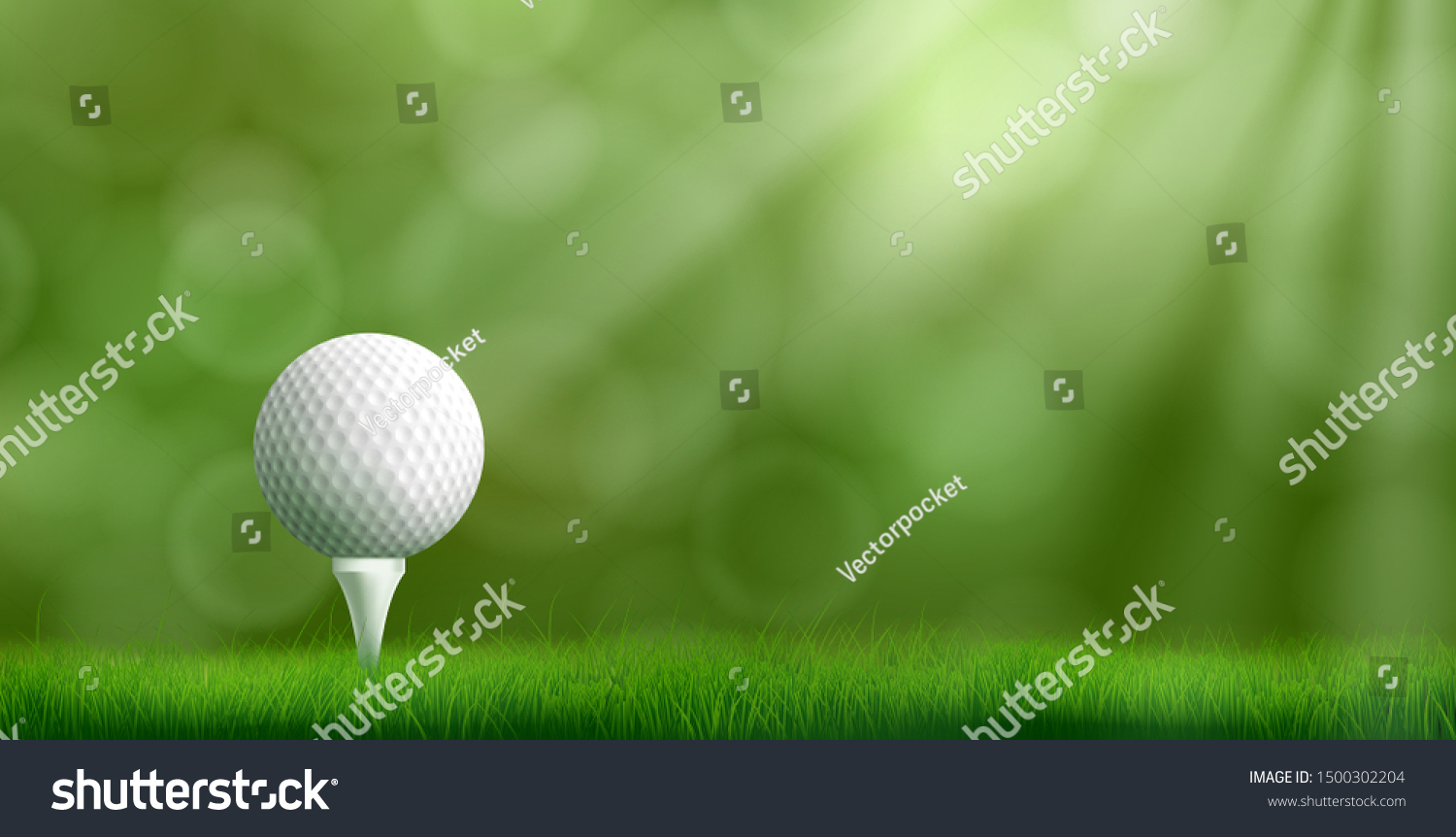 Golf Ball Resting On Tee Pushed Stock Vector (Royalty Free) 1500302204 ...