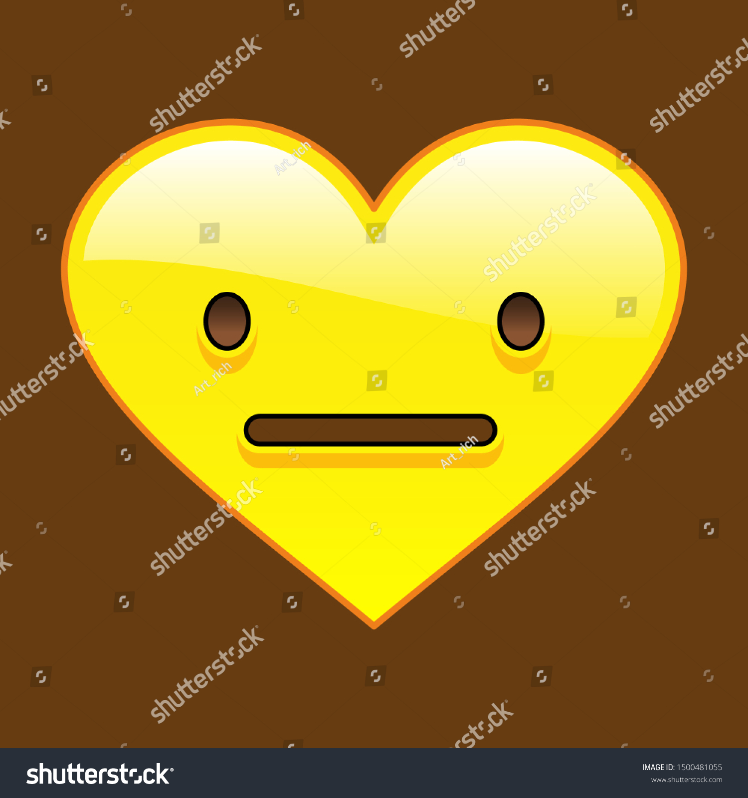 Cartoon Smile Shape Heart Chat Icon Stock Vector (Royalty Free ...