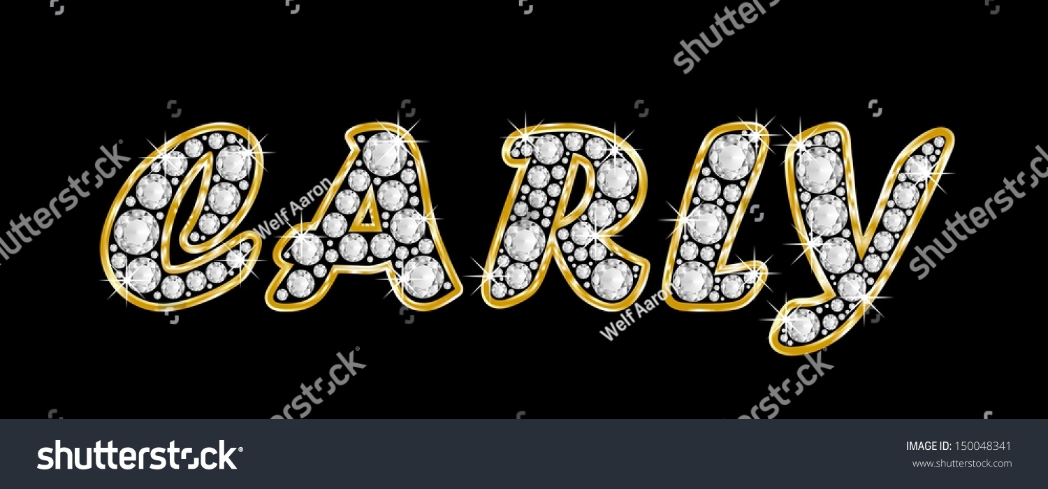 Girl Female Name Carly Made Shiny Stock Illustration 150048341 ...