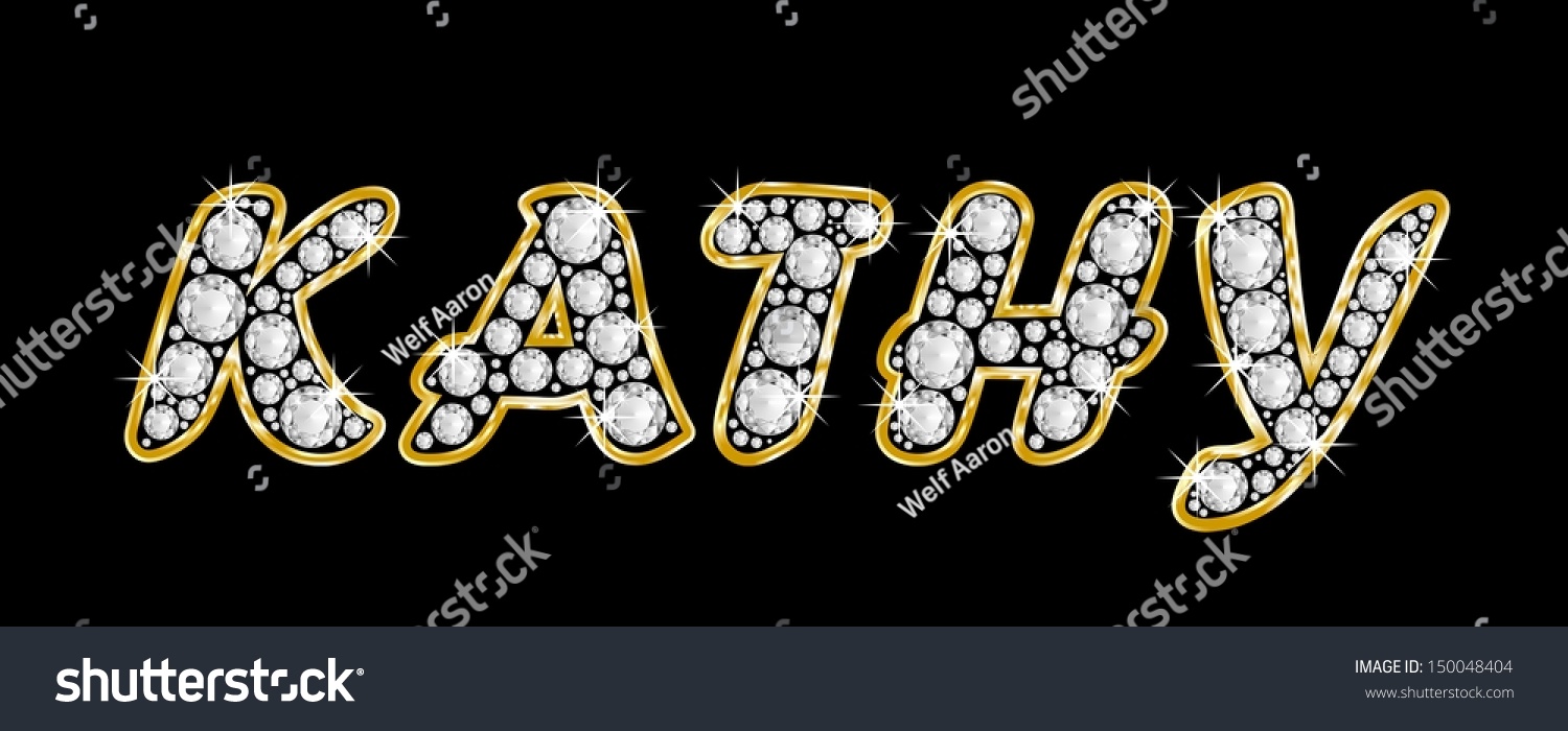 Girl Female Name Kathy Made Shiny Stock Illustration 150048404 ...