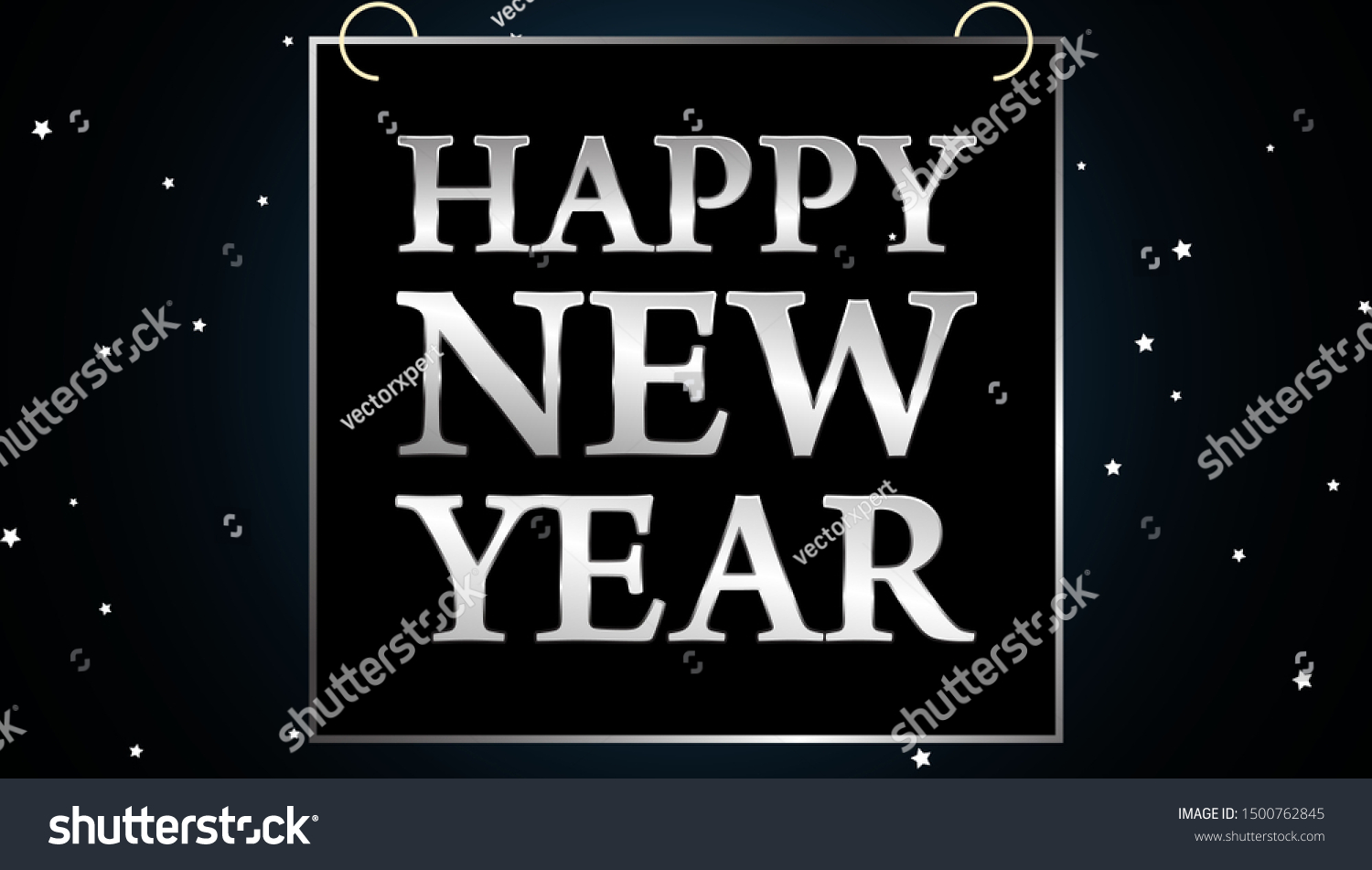Happy New Year Vector Banner Template Stock Vector (Royalty Free ...