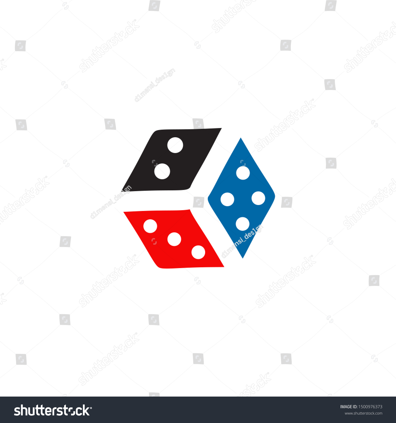 Dice Game Logo Design Vector Template Stock Vector (Royalty Free ...