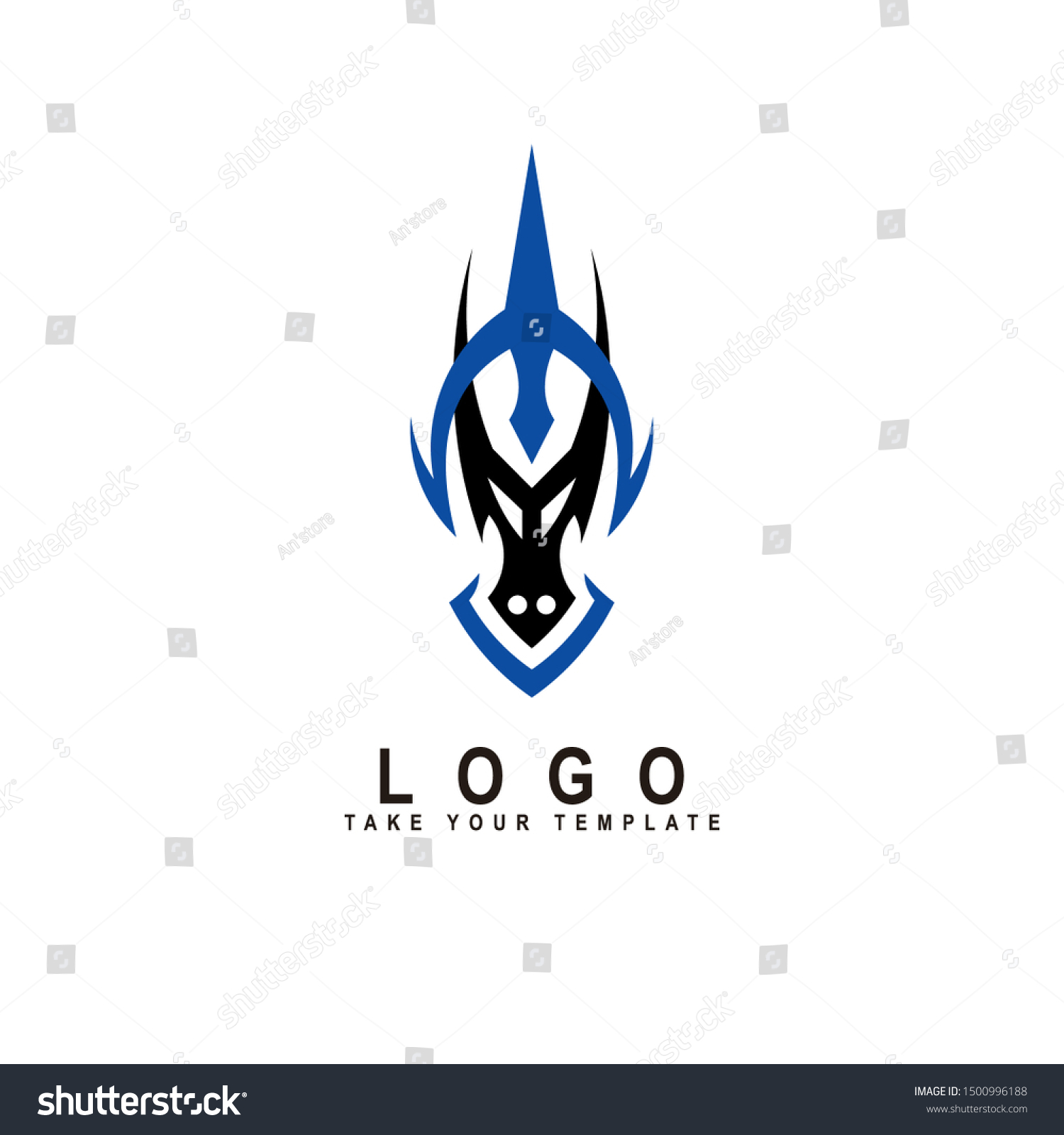 Dragon Logo Fantasy Animal Design Template Stock Vector (Royalty Free ...