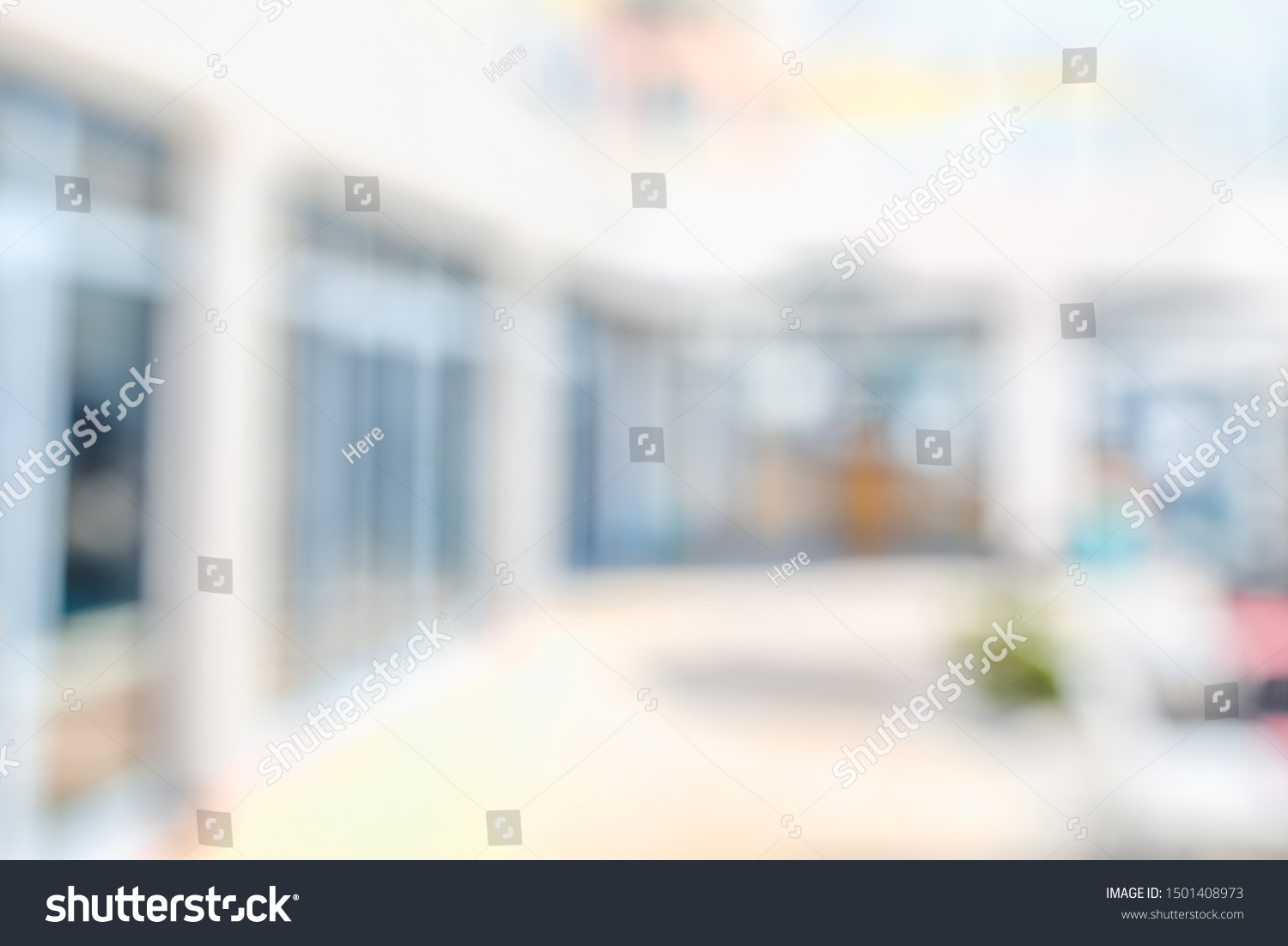 Blurred Office Background Modern City Hall Stock Photo 1501408973 ...