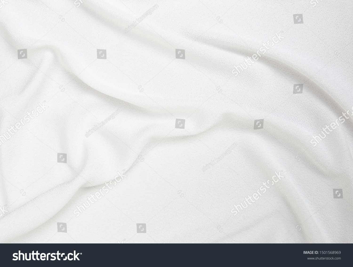 Blank White Fabric Texture Background Waving Stock Photo 1501568969 ...