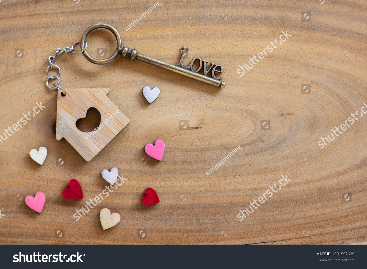 heart shaped house key